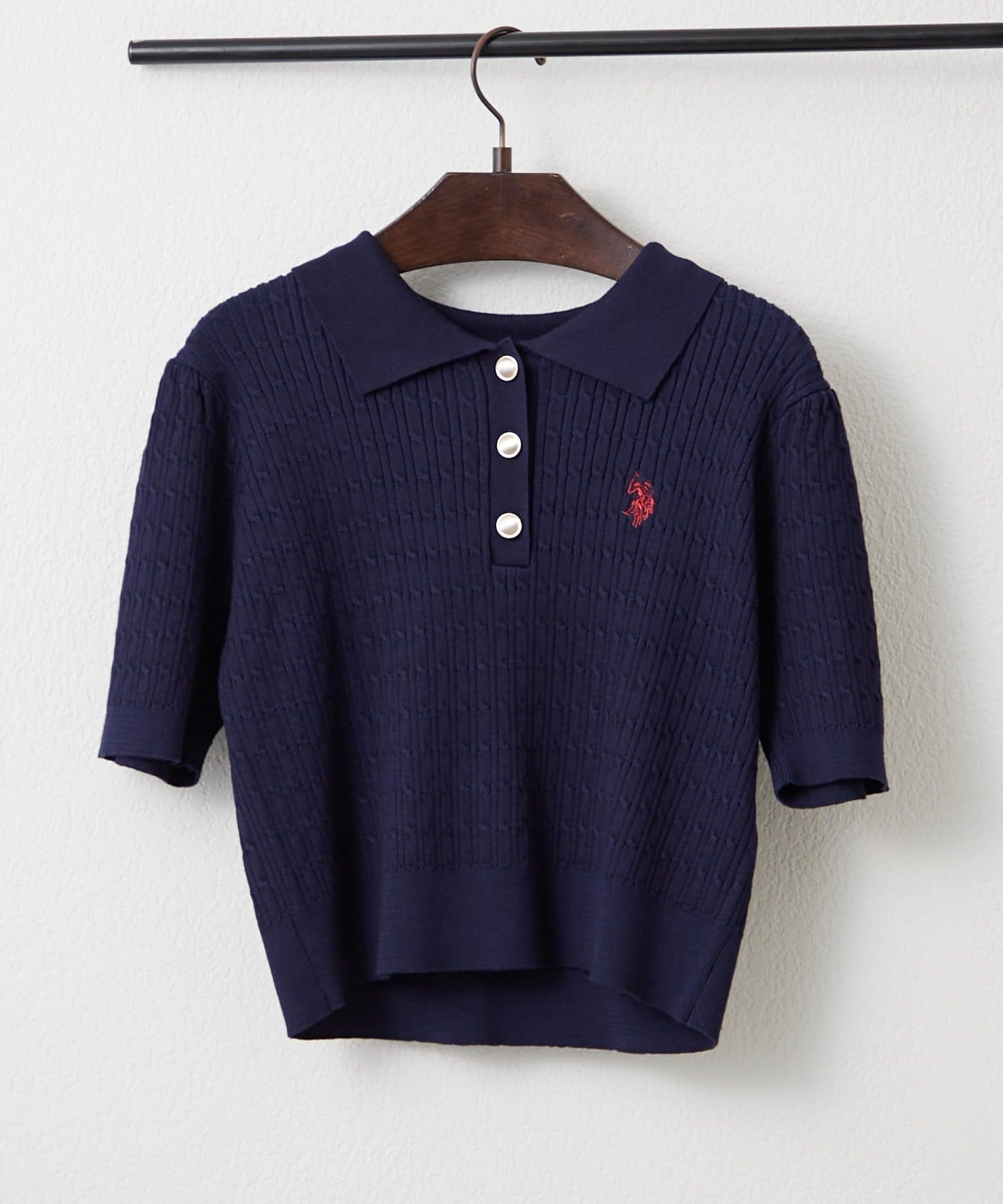 Remind me and forever(リマインドミーアンドフォーエバー) 【U.S.POLOASSN.】半袖ポロニット