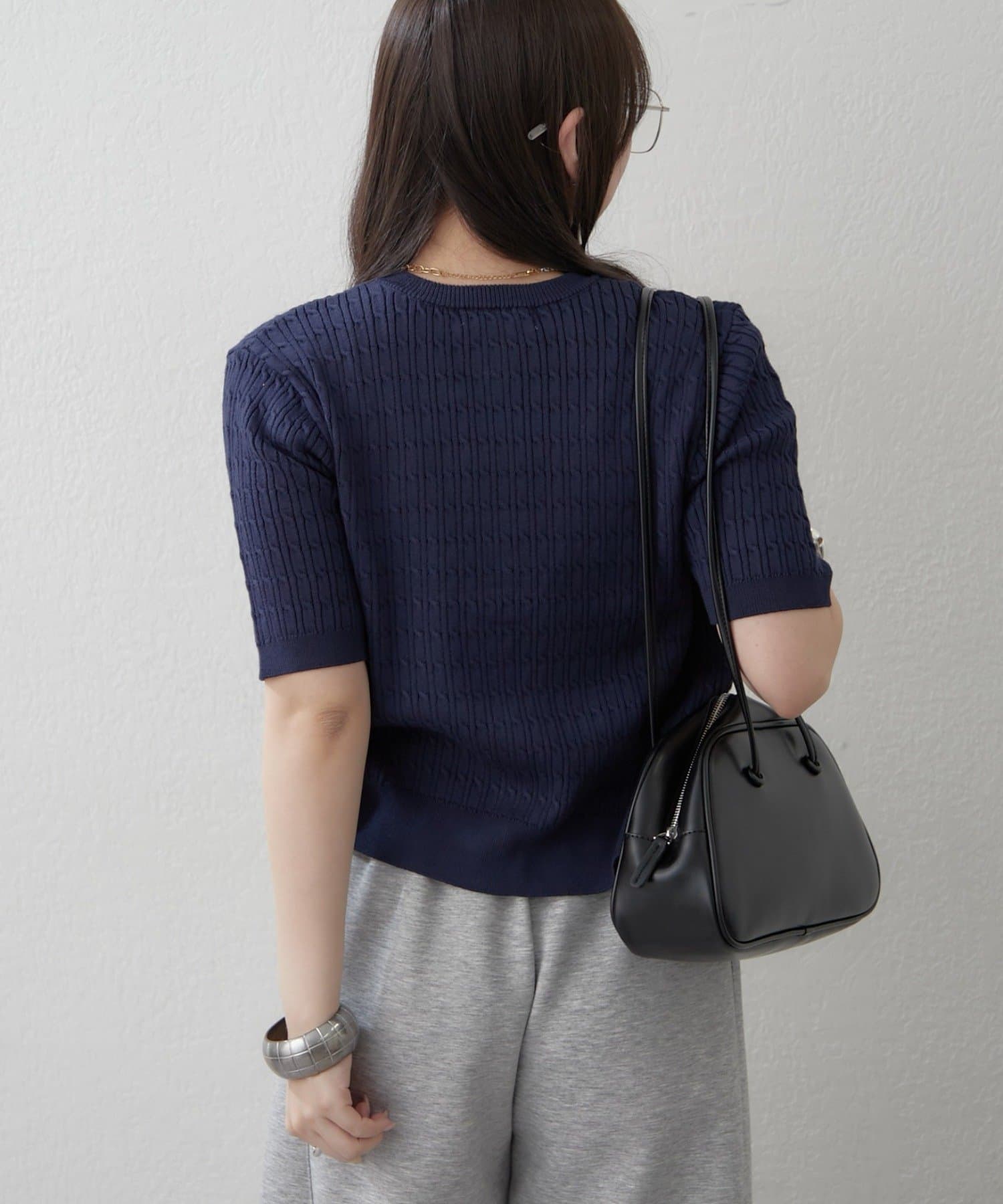 Remind me and forever(リマインドミーアンドフォーエバー) 【U.S. POLO ASSN. ×RMAF】ケーブル半袖カーディガン