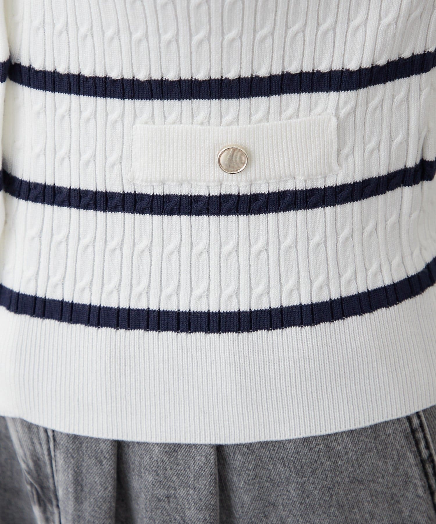 Remind me and forever(リマインドミーアンドフォーエバー) 新色入荷【U.S. POLO ASSN. ×RMAF】ケーブル半袖カーディガン