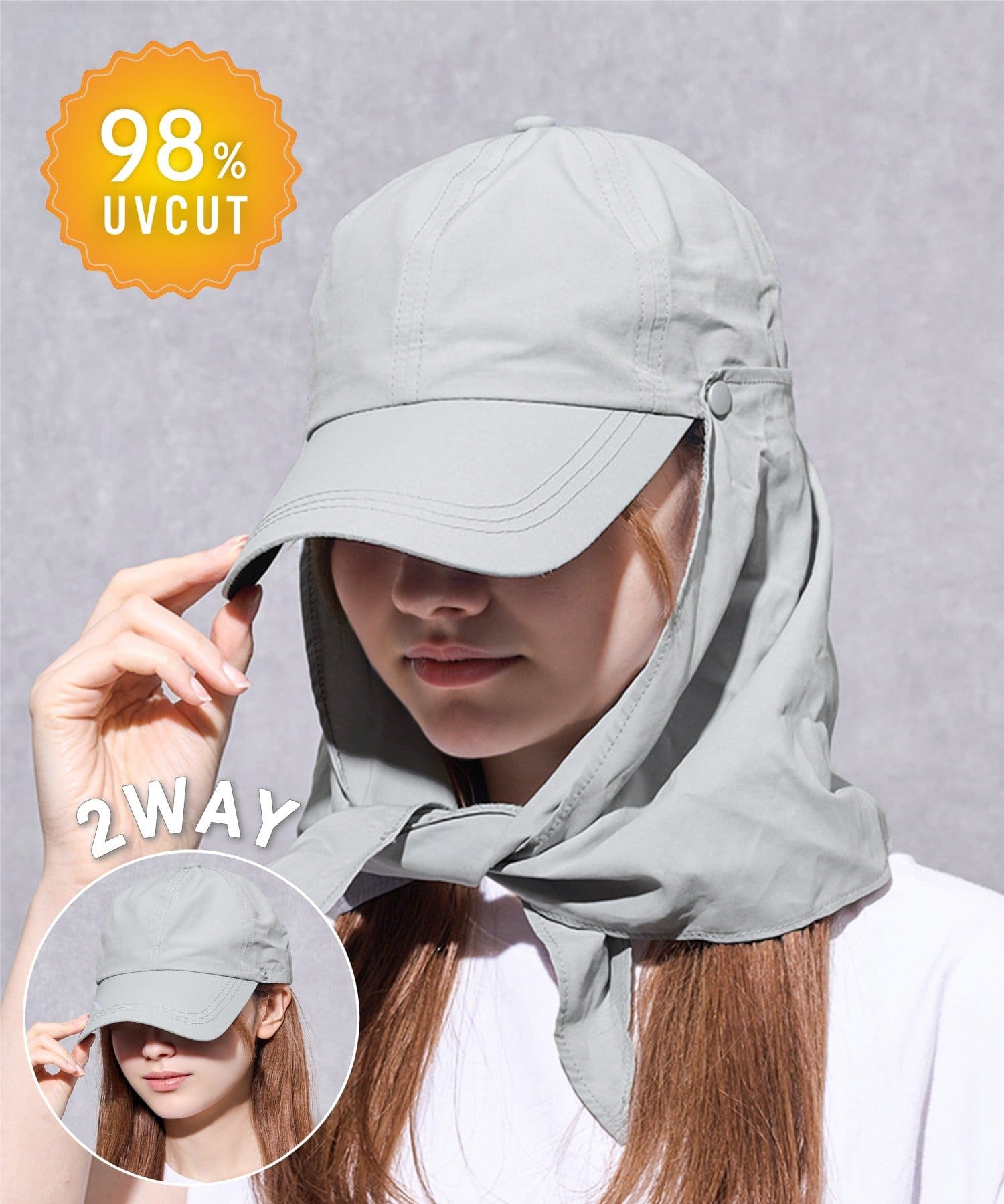 3COINS(スリーコインズ) UVカバー付CAP