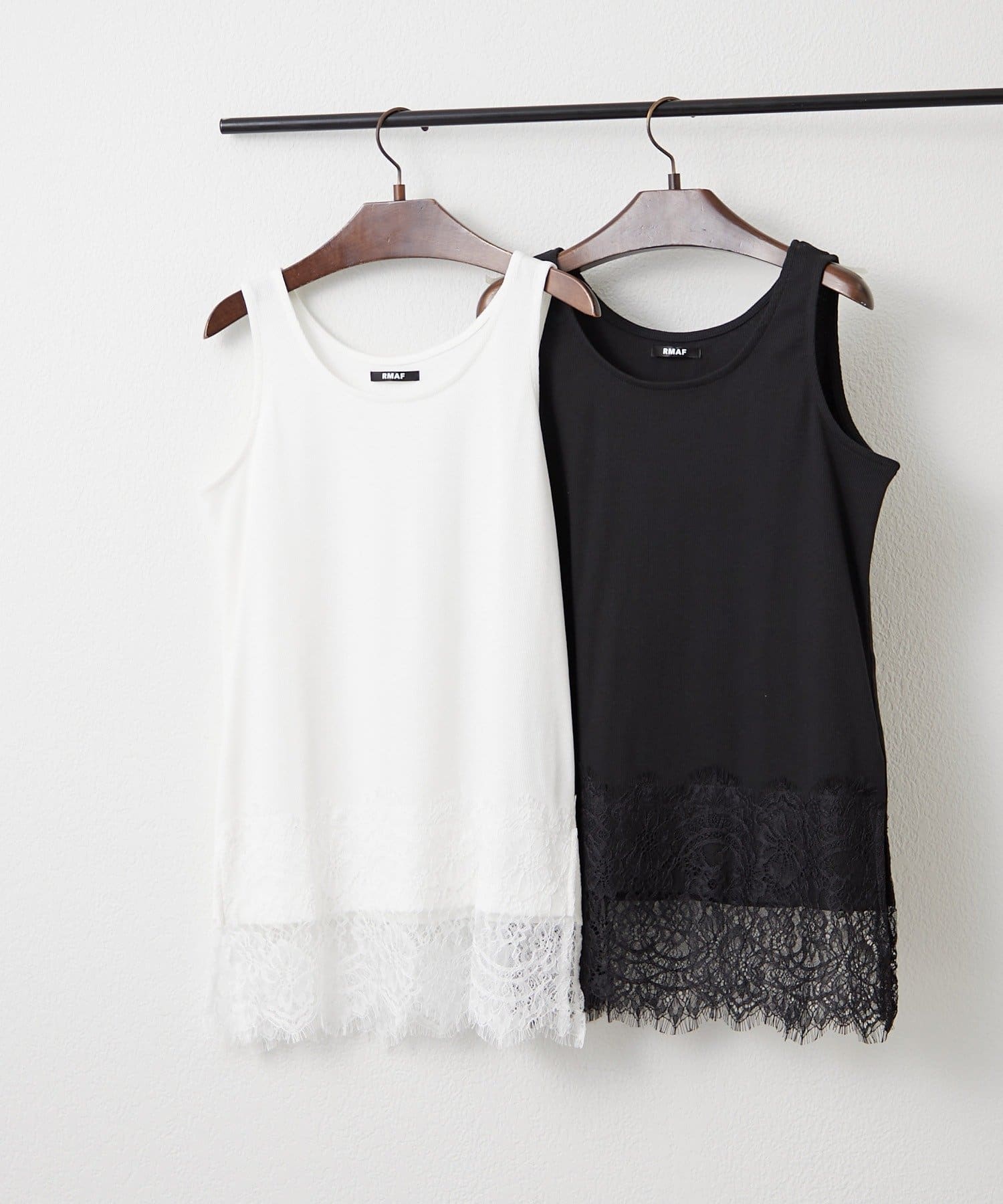 Remind me and forever(リマインドミーアンドフォーエバー) 【人気デザイン、レイヤードにおすすめ！】リブ裾レースタンク