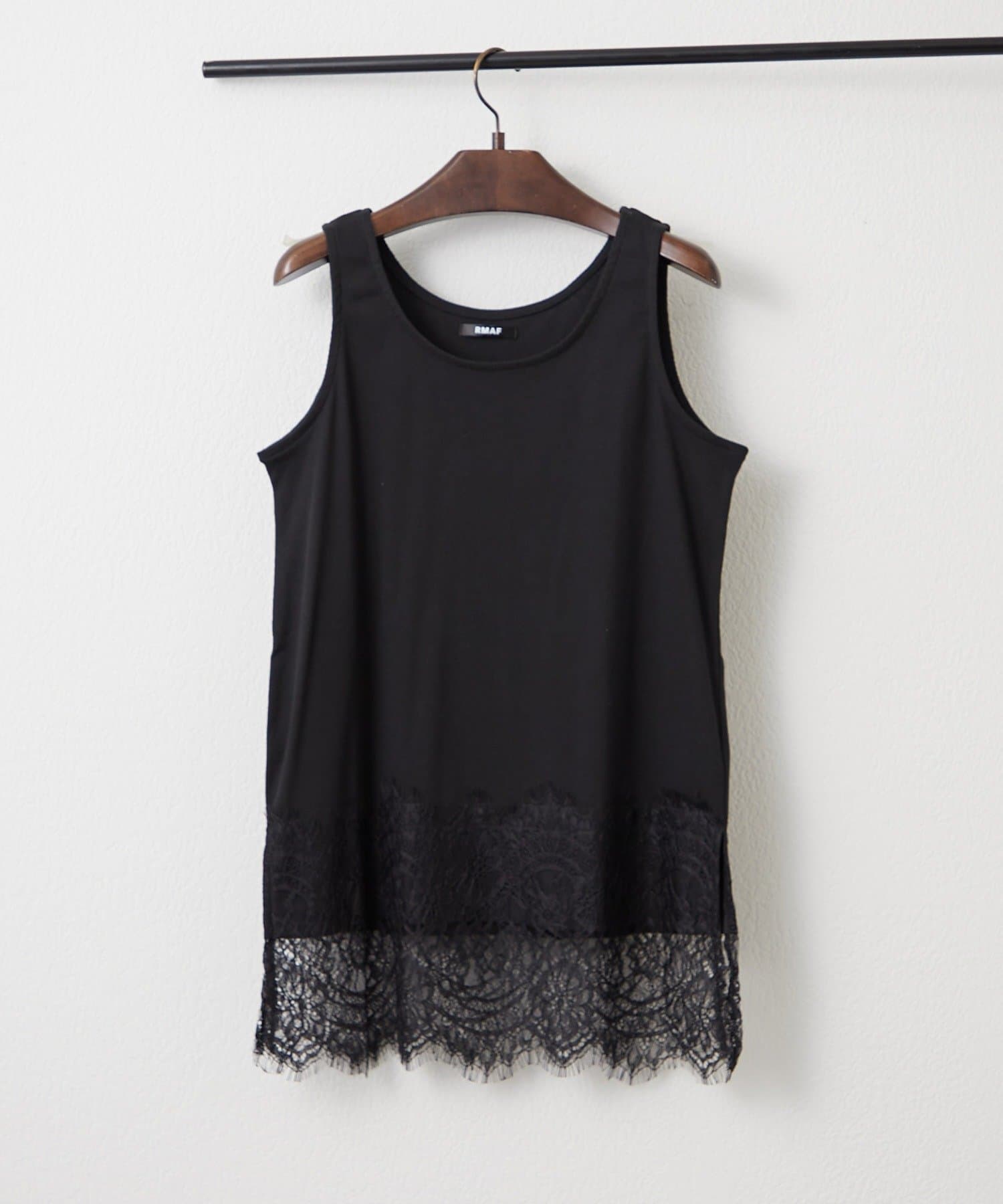 Remind me and forever(リマインドミーアンドフォーエバー) 【人気デザイン、レイヤードにおすすめ！】リブ裾レースタンク