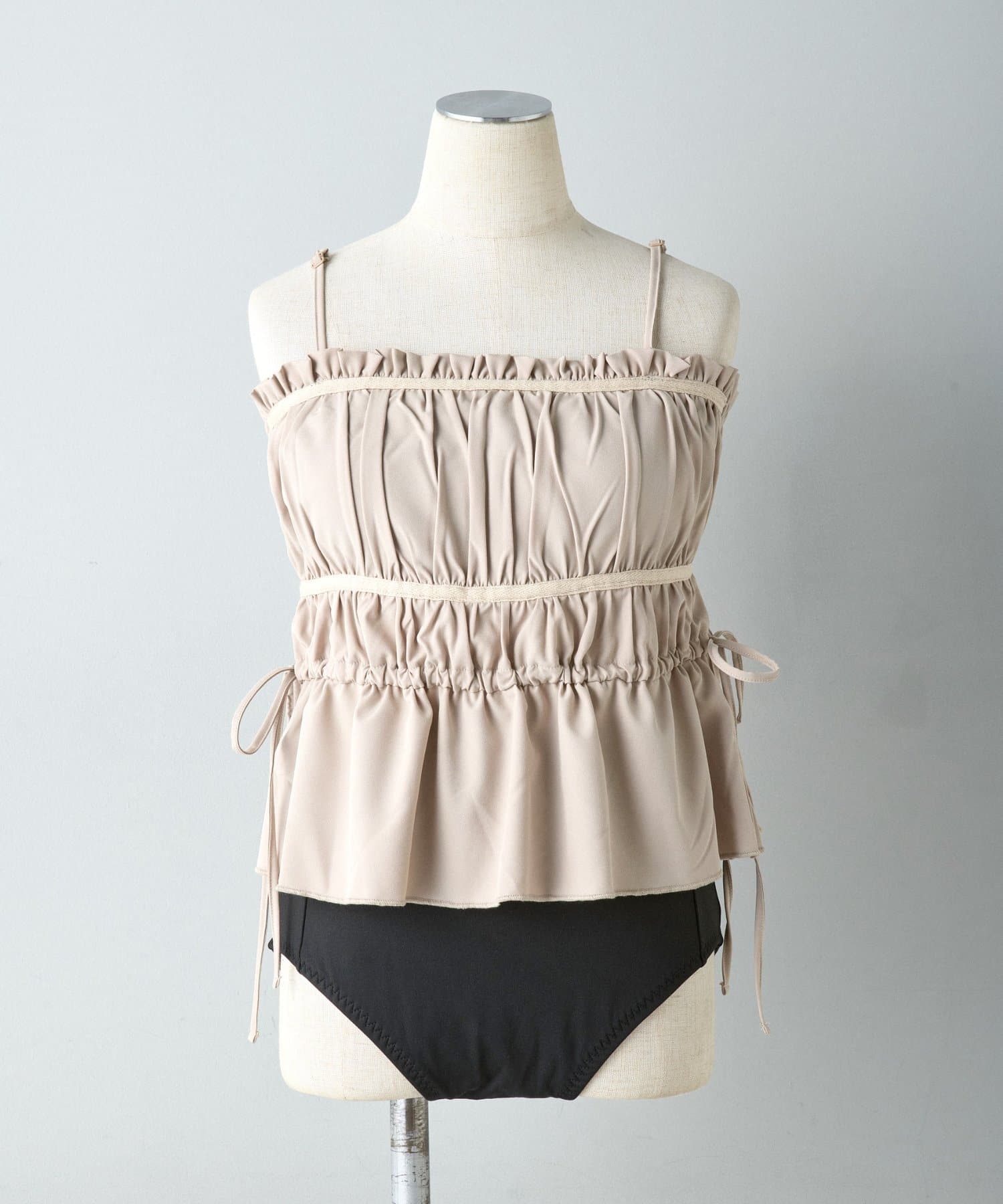 natural couture(ナチュラルクチュール) 【水着】ペプラムキャミ＋ショーツSET