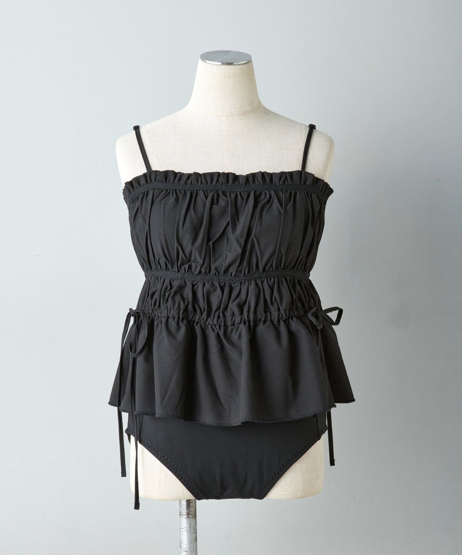 natural couture(ナチュラルクチュール) 【水着】ペプラムキャミ＋ショーツSET