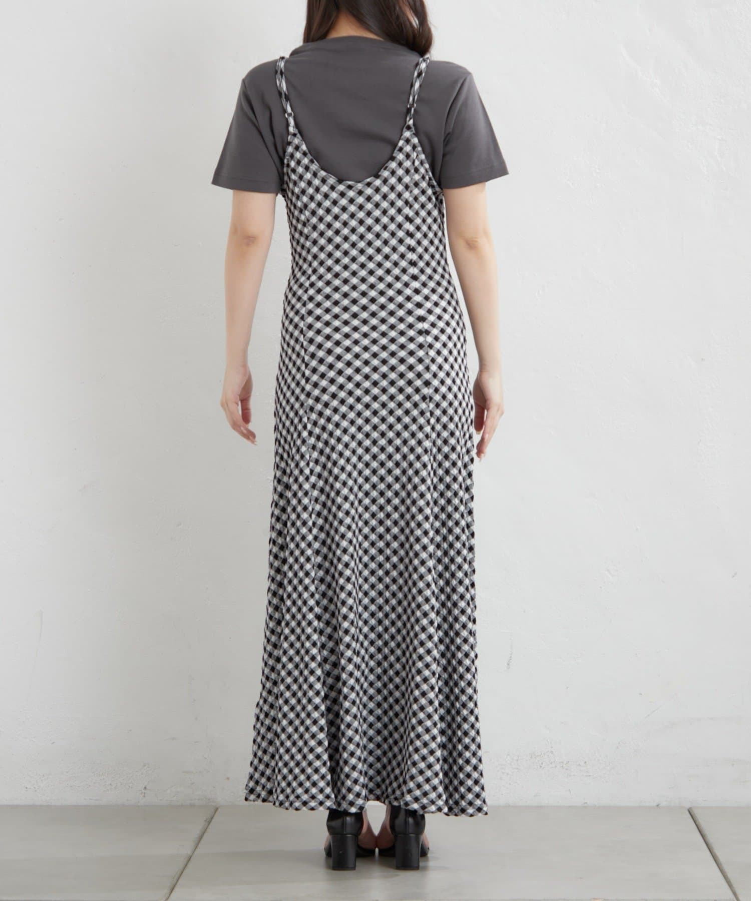 Remind me and forever(リマインドミーアンドフォーエバー) 【2枚SET】配色カットジャガードアボレロ×キャミワンピース