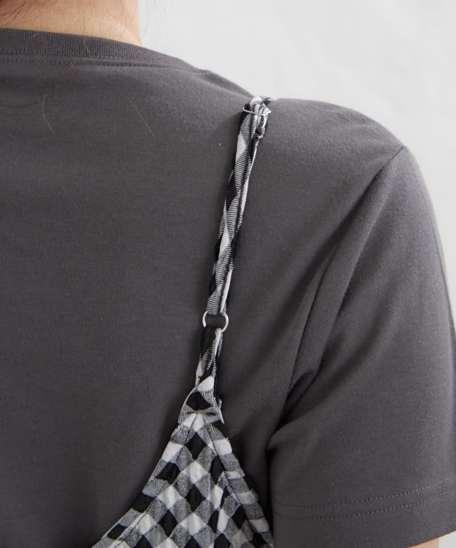 Remind me and forever(リマインドミーアンドフォーエバー) 【2枚SET】配色カットジャガードアボレロ×キャミワンピース