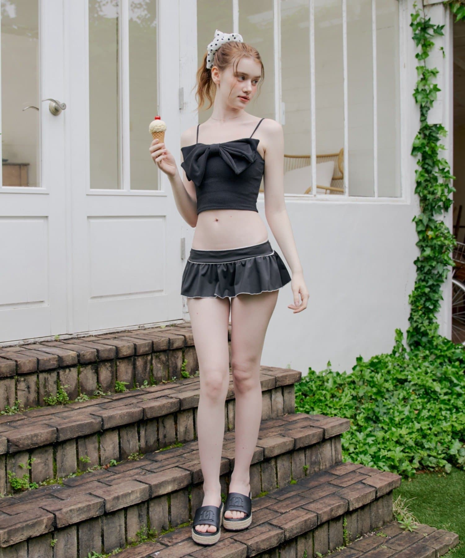 Chico(チコ) 【水着/ショーツ】配色フリルショーツ