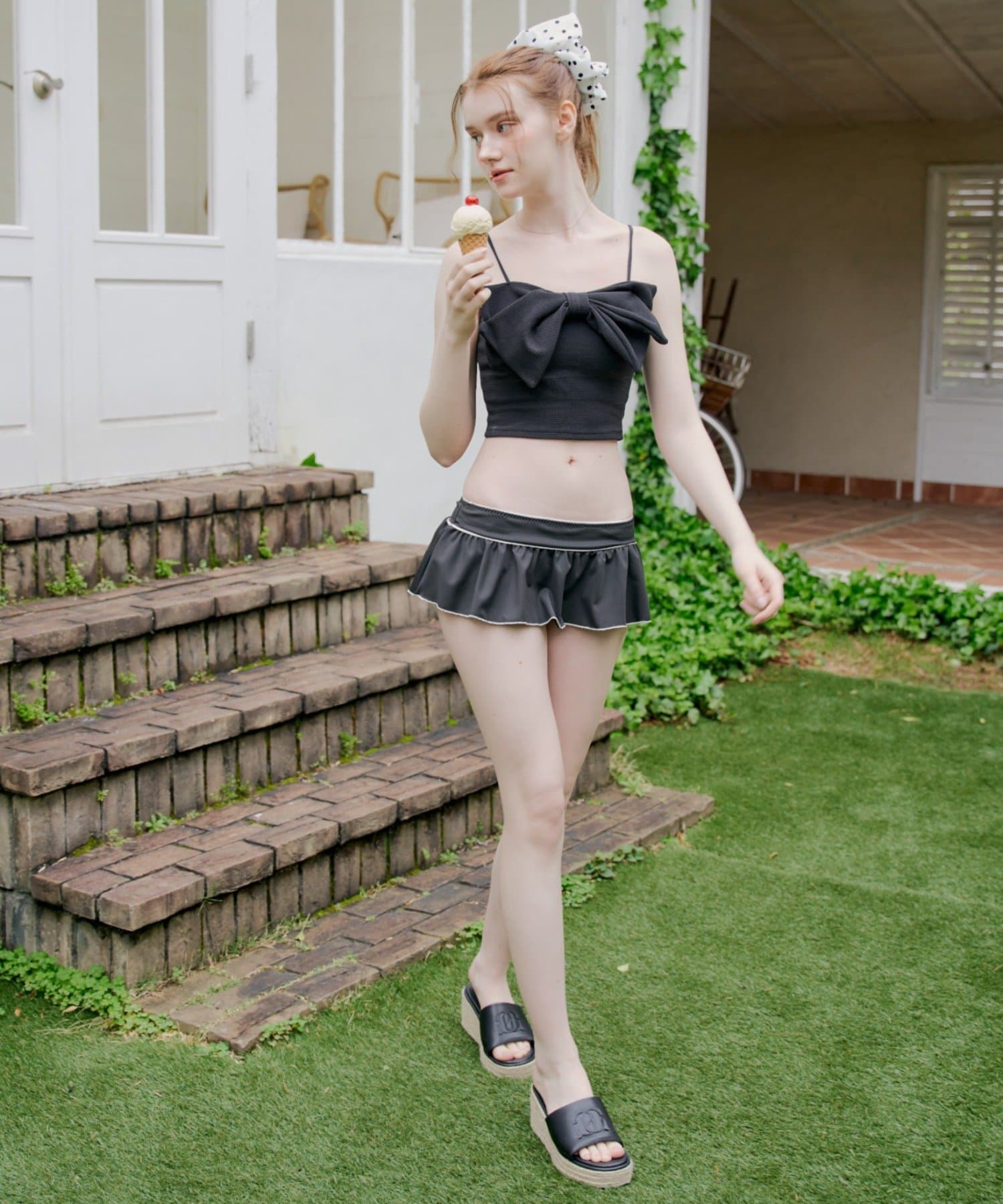 Chico(チコ) 【水着/ショーツ】配色フリルショーツ