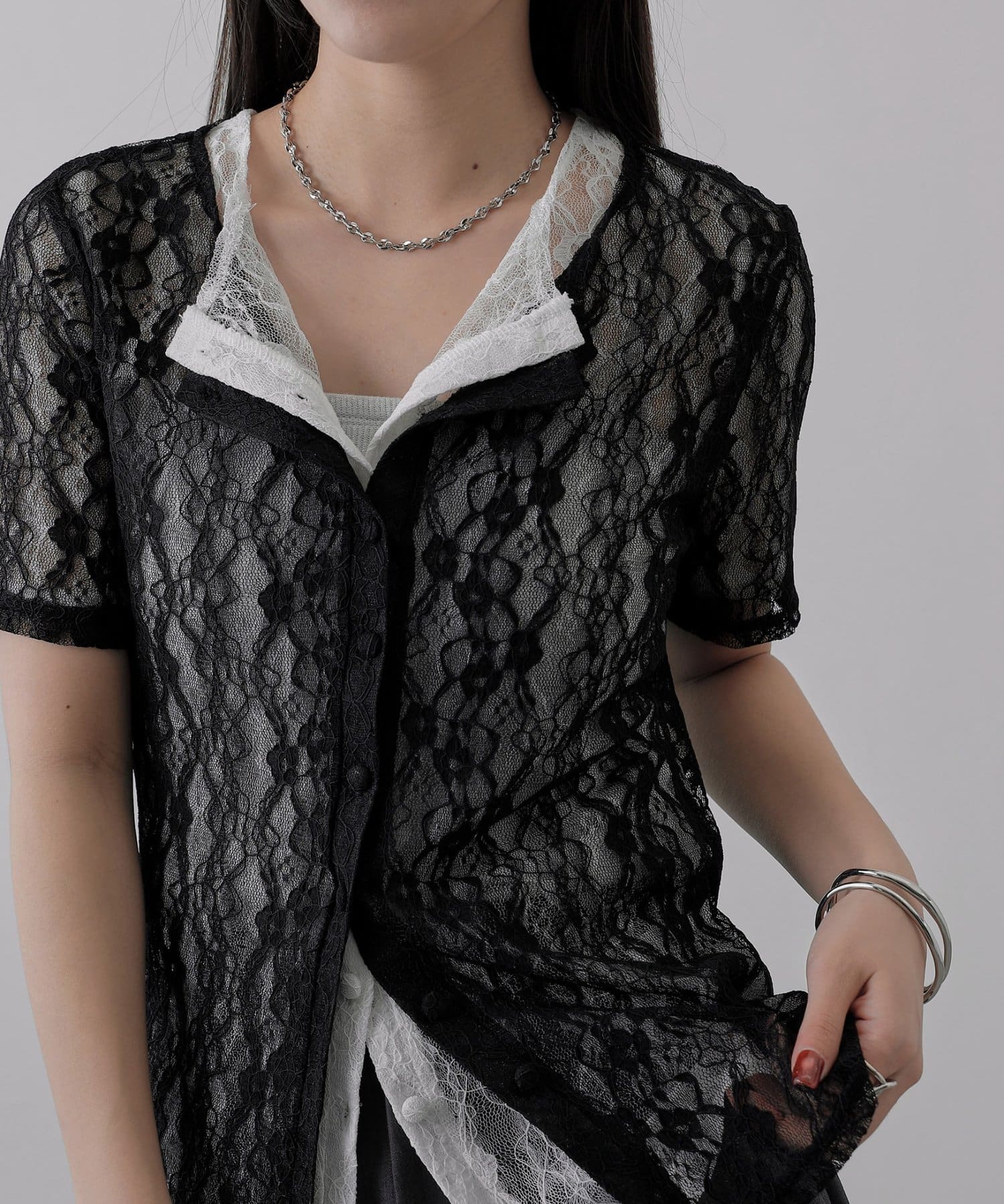 COLONY 2139(コロニー トゥーワンスリーナイン) ストレッチレースカーディガン