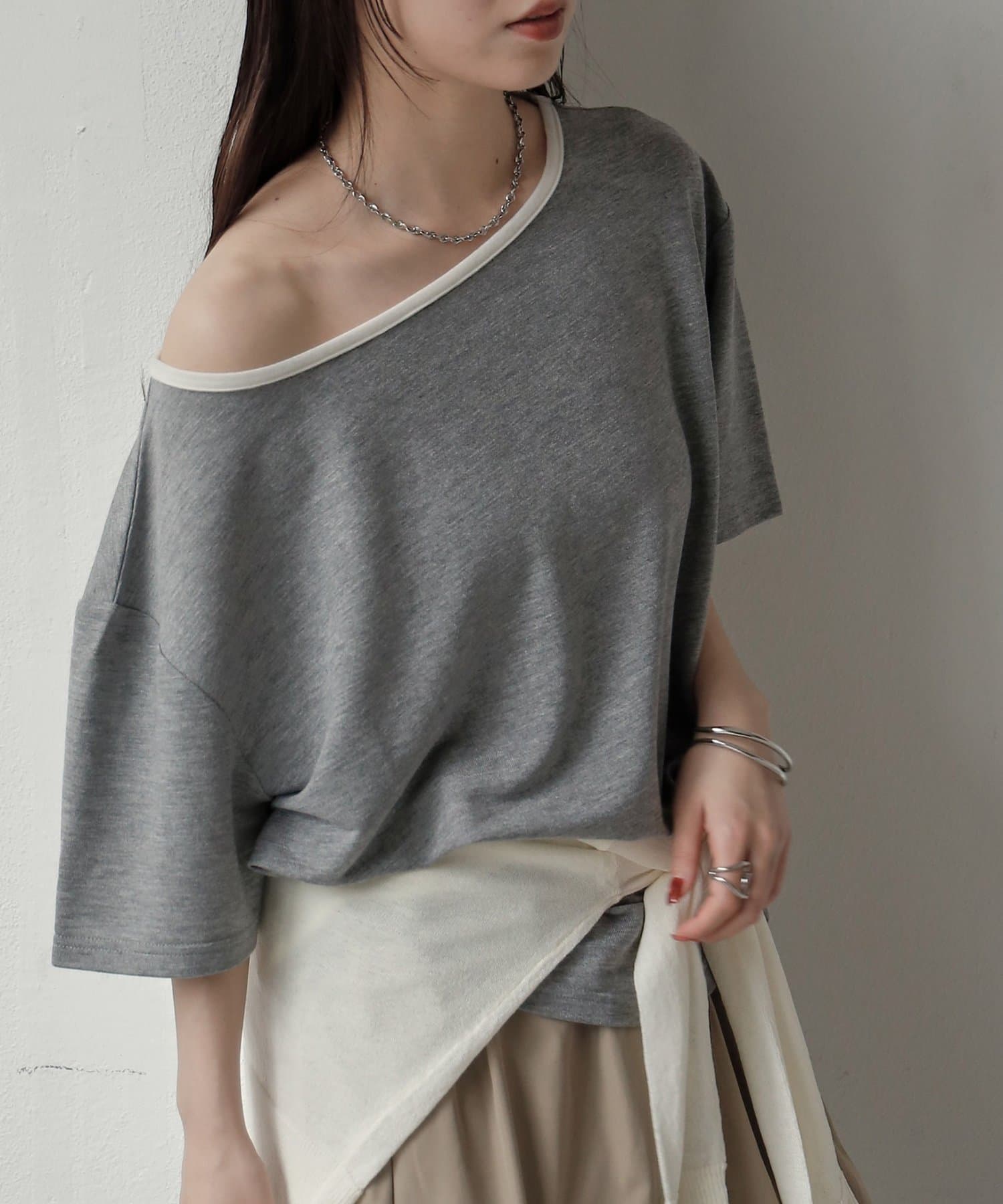 COLONY 2139(コロニー トゥーワンスリーナイン) 【2WAY】パイピングシアー半袖Tシャツ