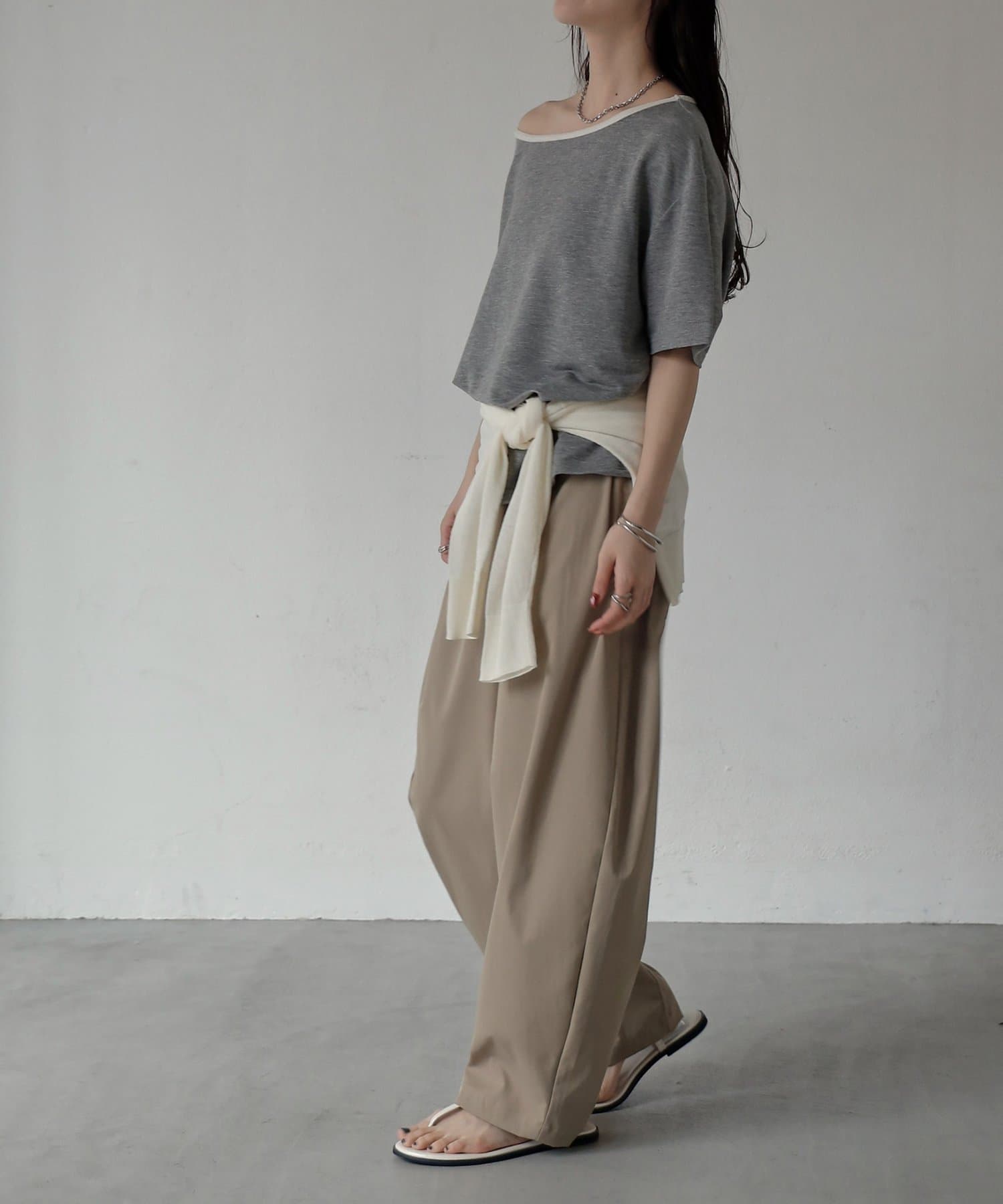 COLONY 2139(コロニー トゥーワンスリーナイン) 【2WAY】パイピングシアー半袖Tシャツ