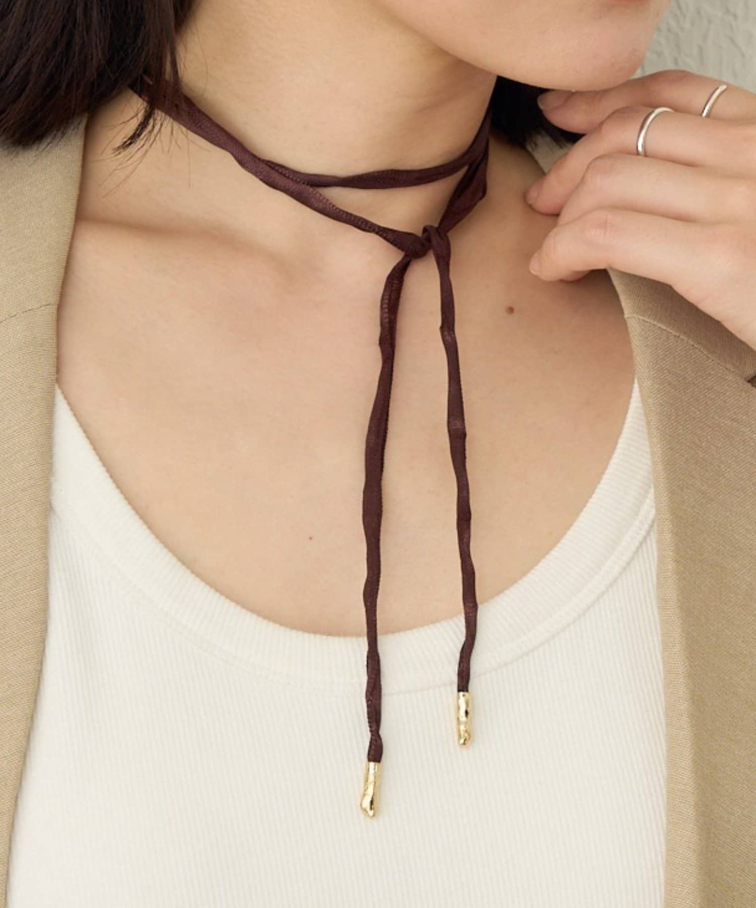 Omekashi(オメカシ) シルクタッチコードチョーカー