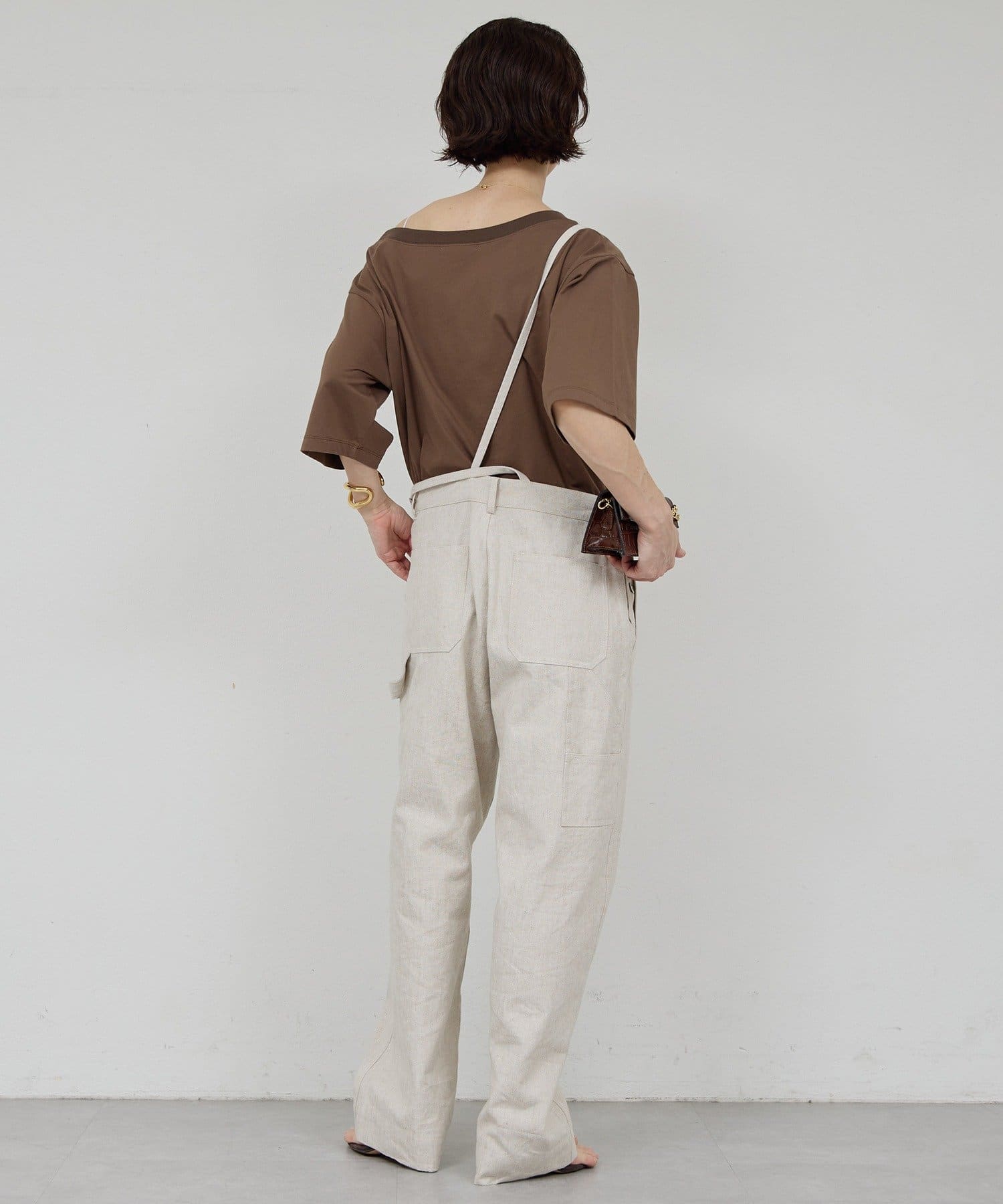 GALLARDAGALANTE(ガリャルダガランテ) オフショルロゴカットソー