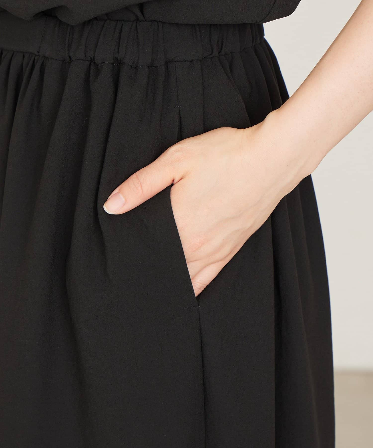 BEARDSLEY(ビアズリー) ストレッチジョーゼットギャザーパンツ