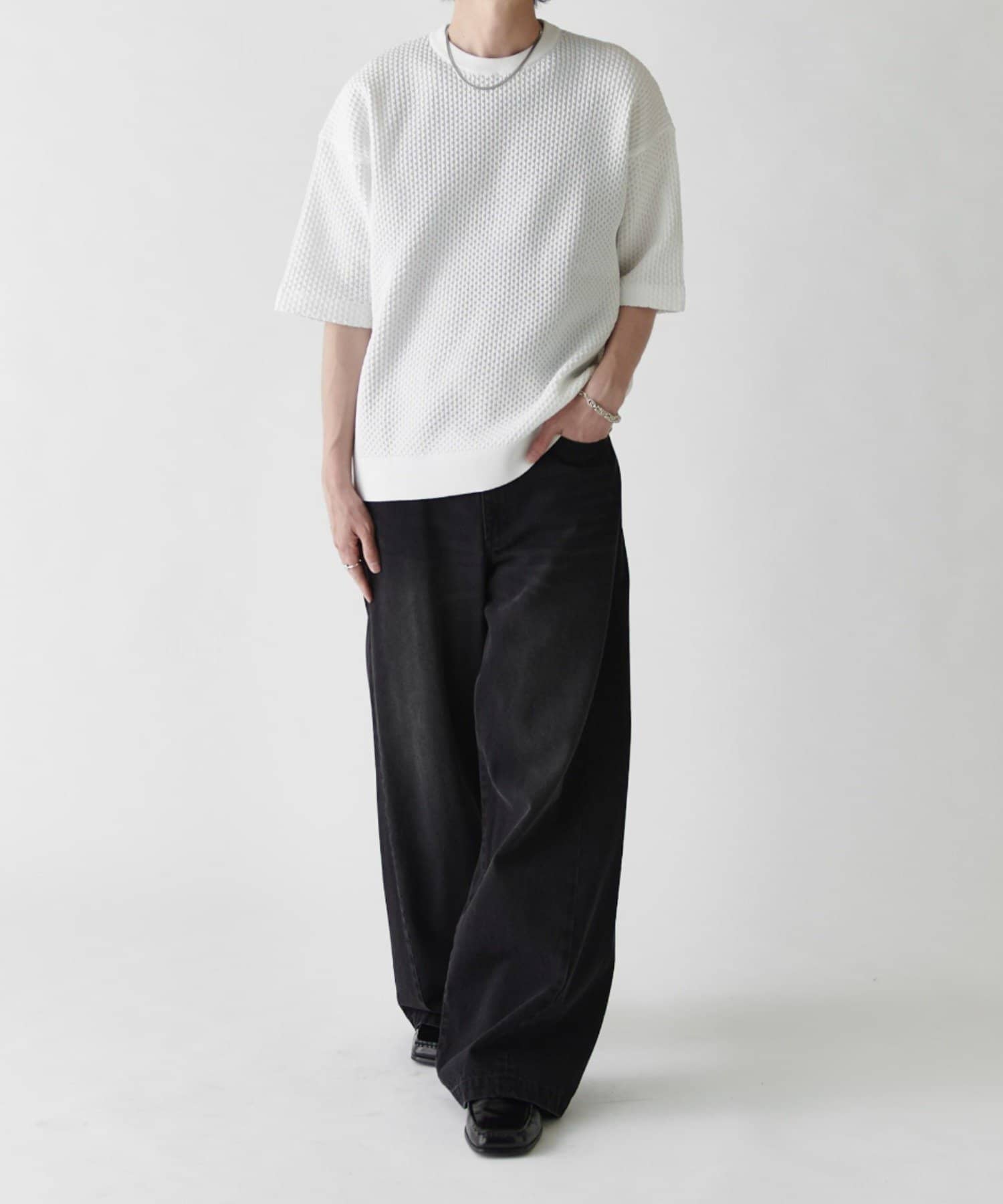 Lui's(ルイス) ワッフルショートスリーブTシャツ