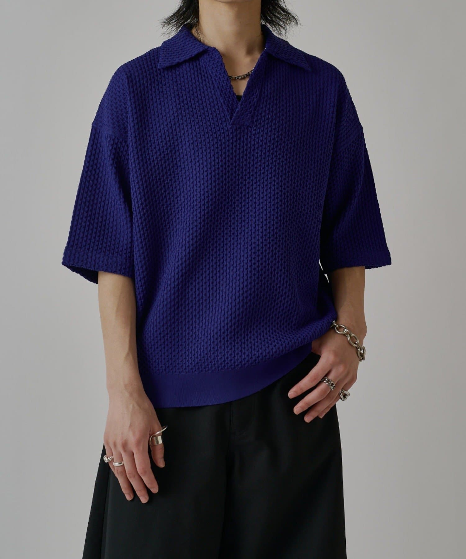 Lui's(ルイス) ワッフルショートスリーブスキッパーシャツ