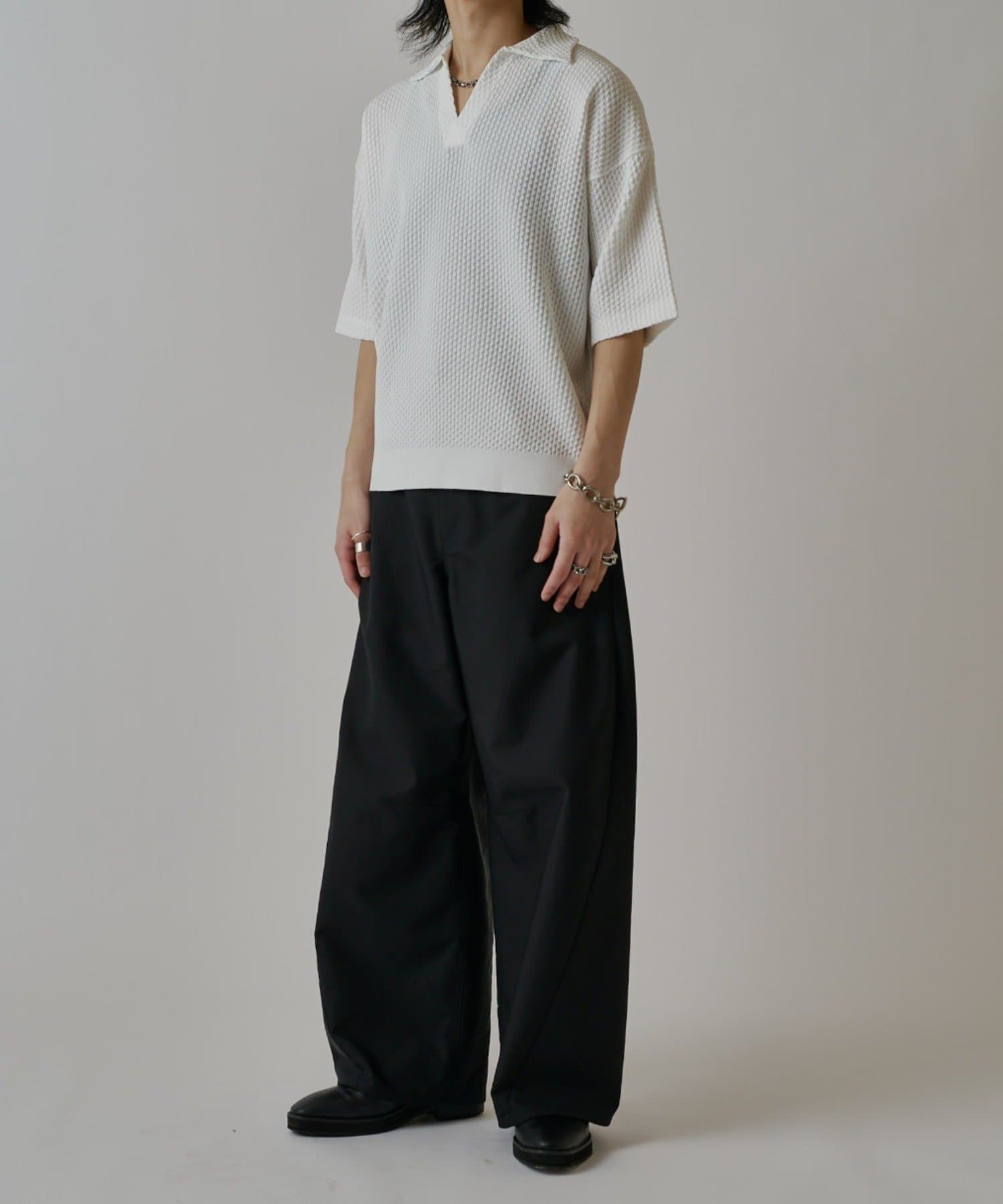 Lui's(ルイス) ワッフルショートスリーブスキッパーシャツ