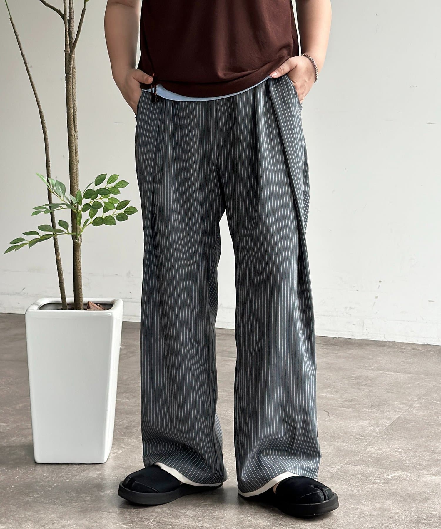 CPCM(シーピーシーエム) TRフェイクレイヤードトラウザー