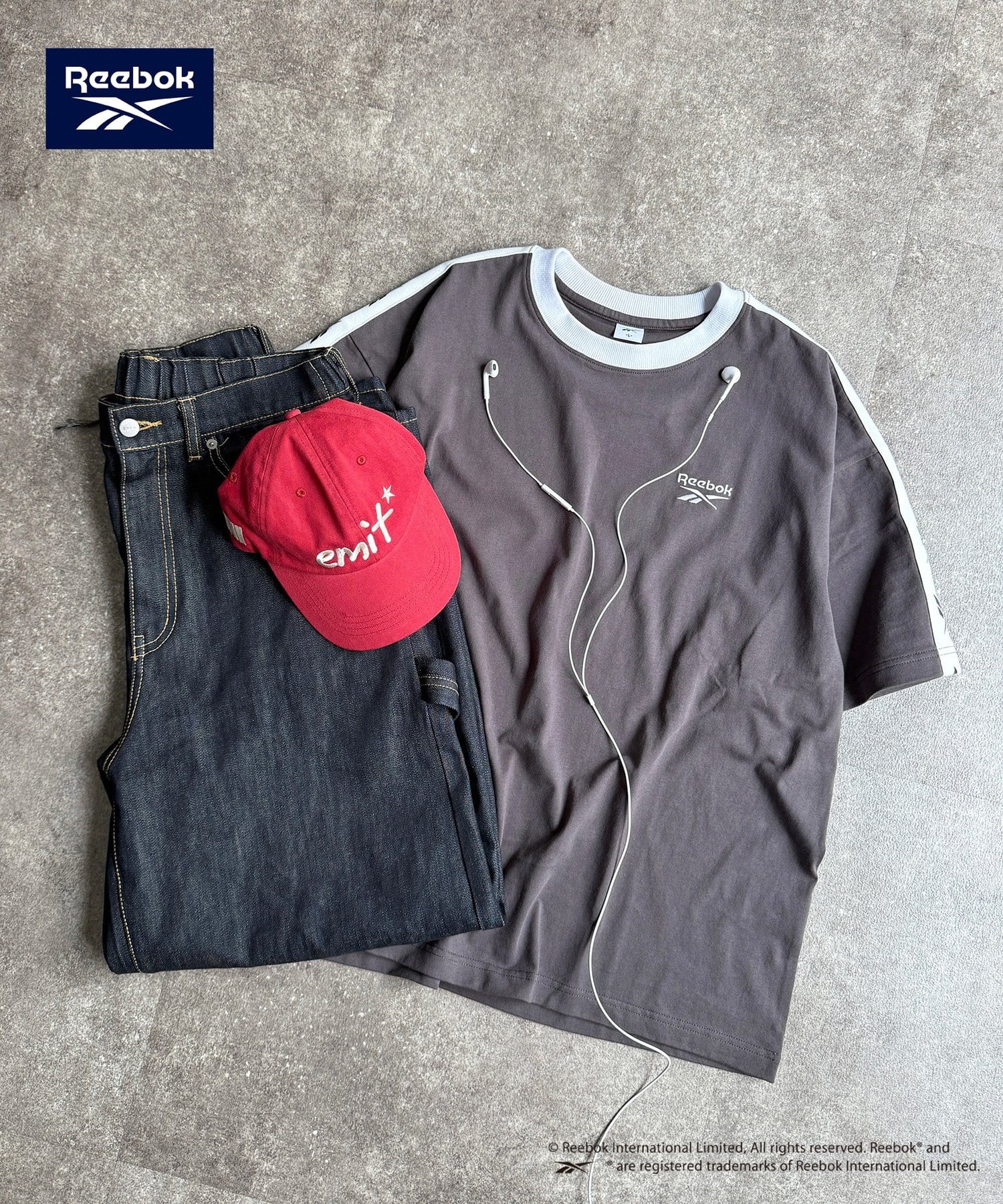 CPCM(シーピーシーエム) 【Reebok】肩ラインT