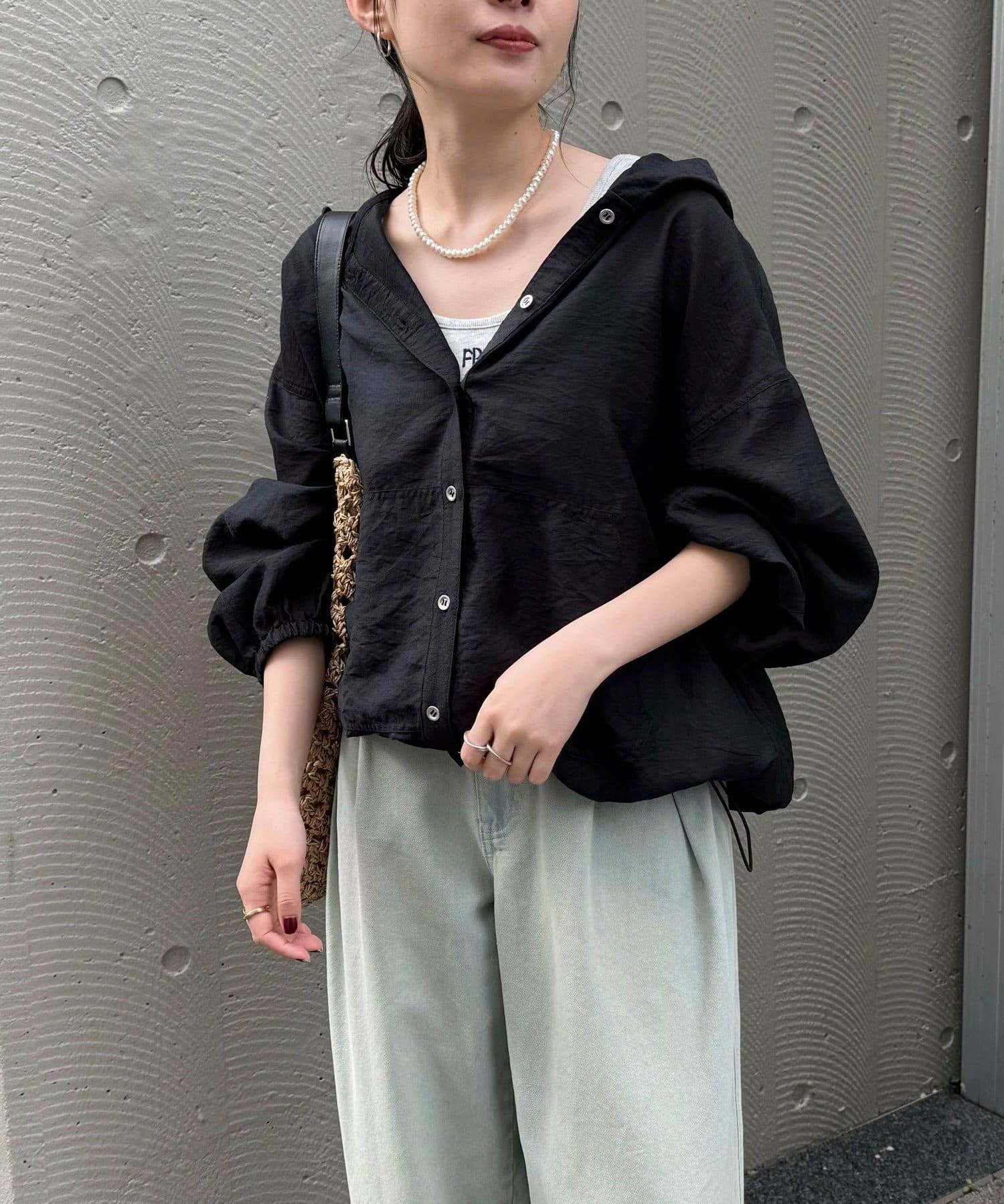 FREDY & GLOSTER(フレディ アンド グロスター) 【大人気リバイバル】シアーフーディシャツブルゾン