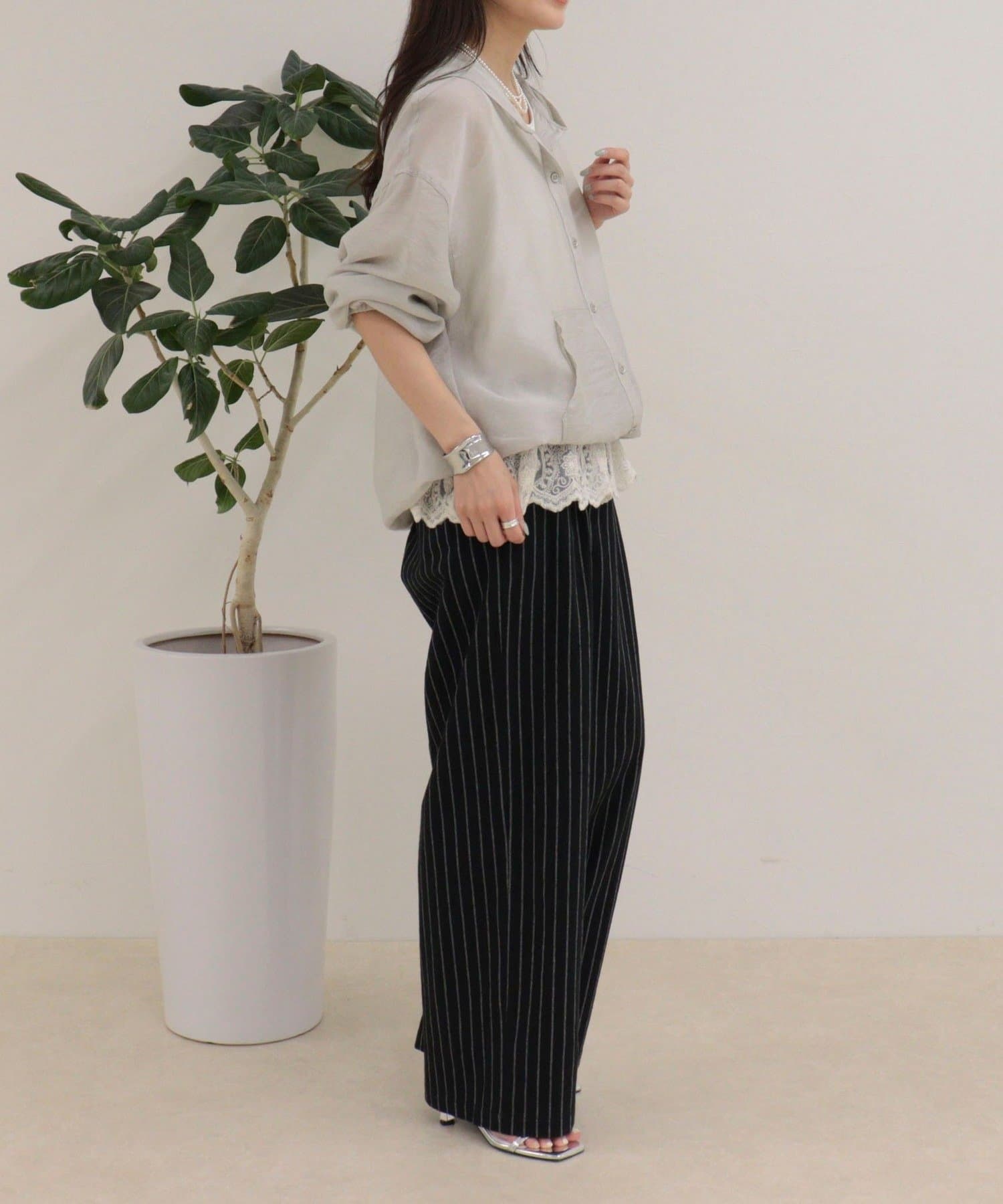 FREDY & GLOSTER(フレディ アンド グロスター) 【大人気リバイバル】シアーフーディシャツブルゾン