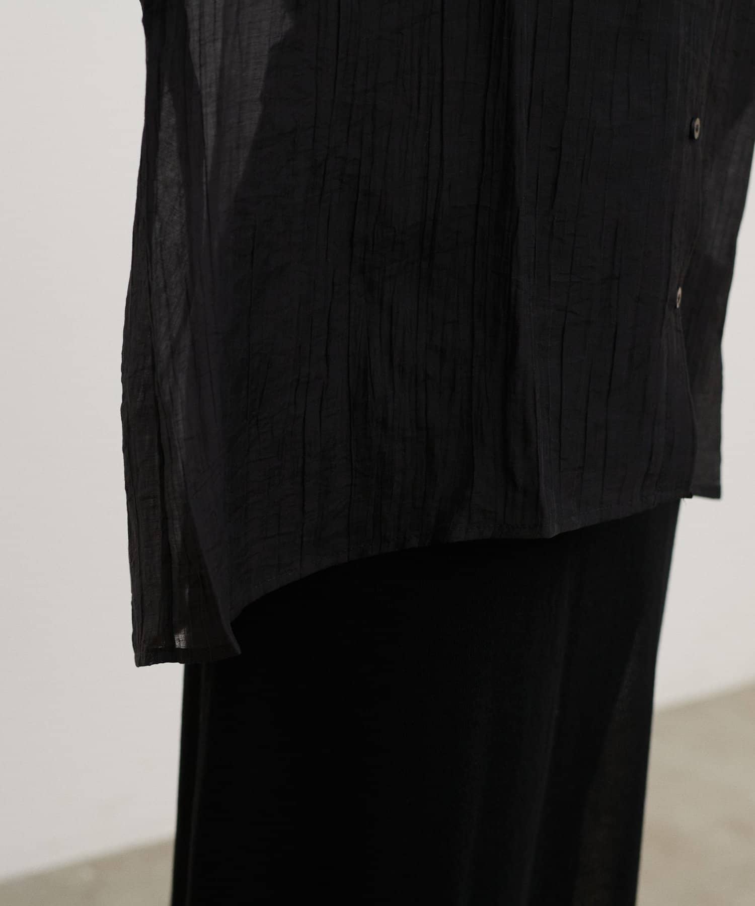 LARUTA(ラルータ) シアーワッシャーフーディーシャツ