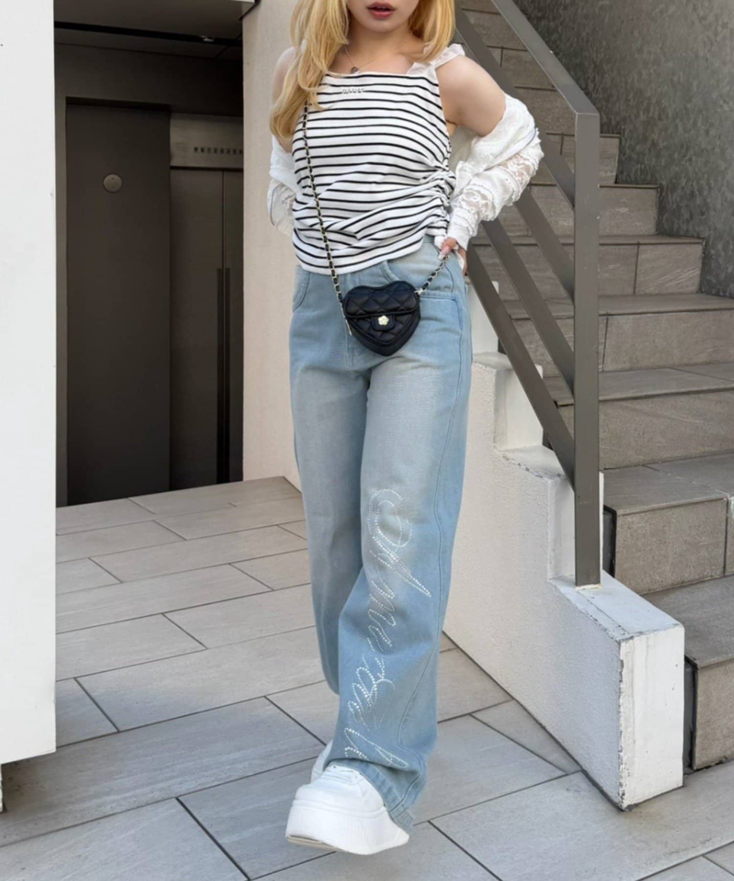 NICE CLAUP / OLIVE des OLIVE OUTLET(ナイスクラップ  / オリーブ デ オリーブ アウトレット) 【continuer】ハートキルティングバッグ