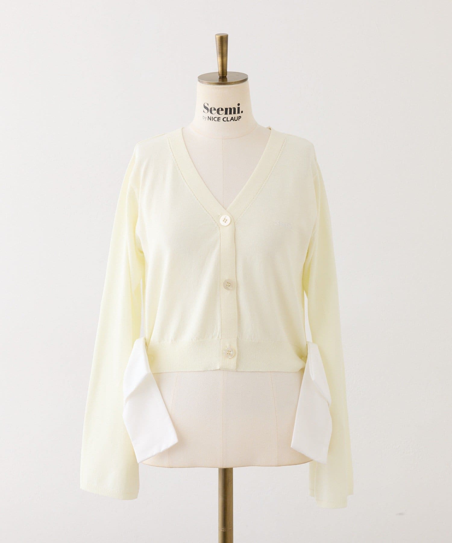 Seemi.by NICE CLAUP(シーミーバイナイスクラップ) サイドリボンカーディガン