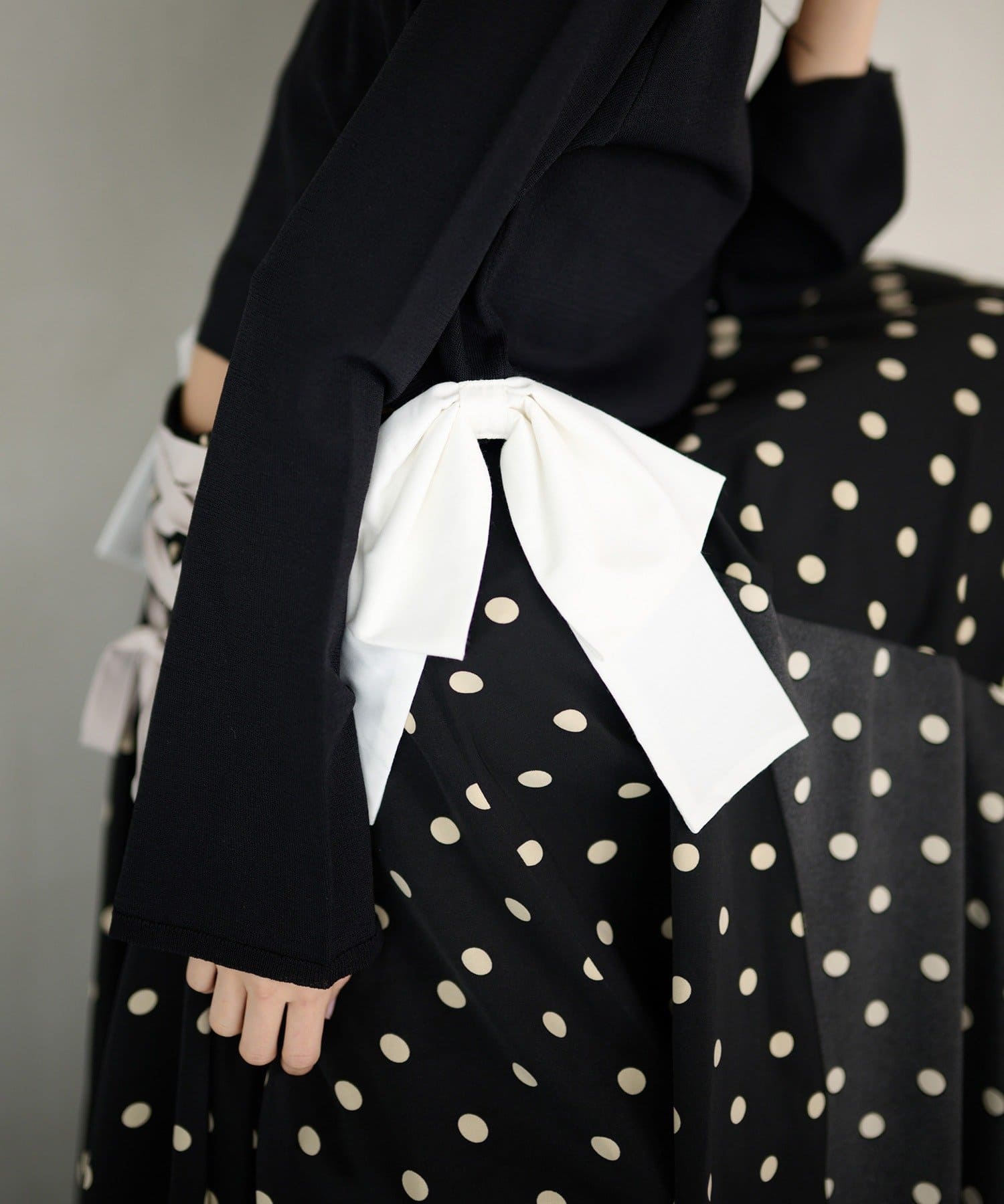 Seemi.by NICE CLAUP(シーミーバイナイスクラップ) サイドリボンカーディガン