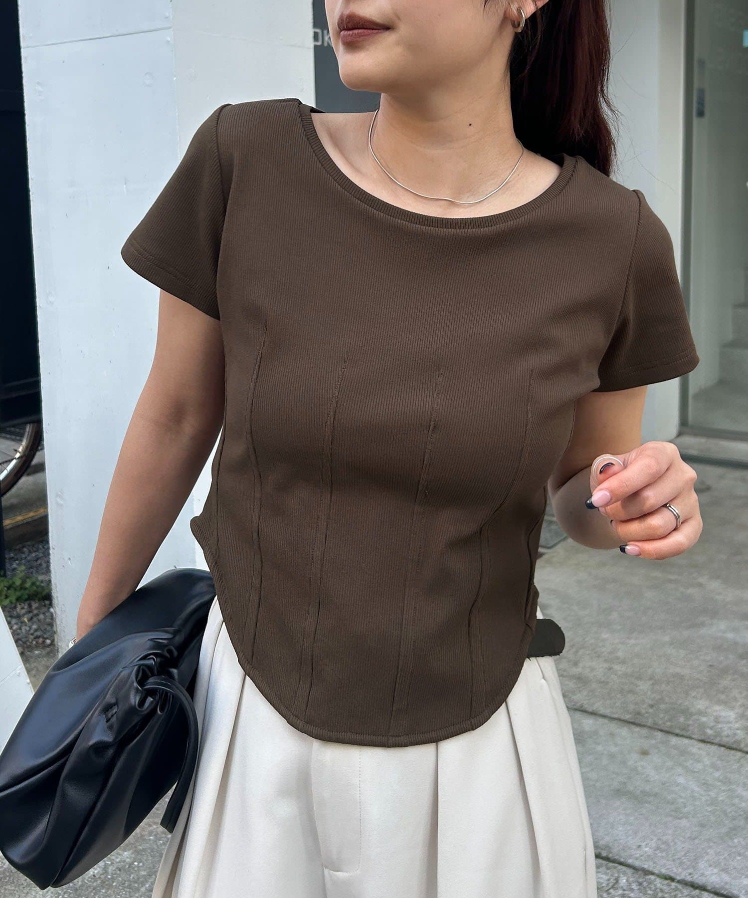 CAPRICIEUX LE'MAGE(カプリシュレマージュ) 【昨年大好評！/新色イエロー・ブラウン】コルセットT