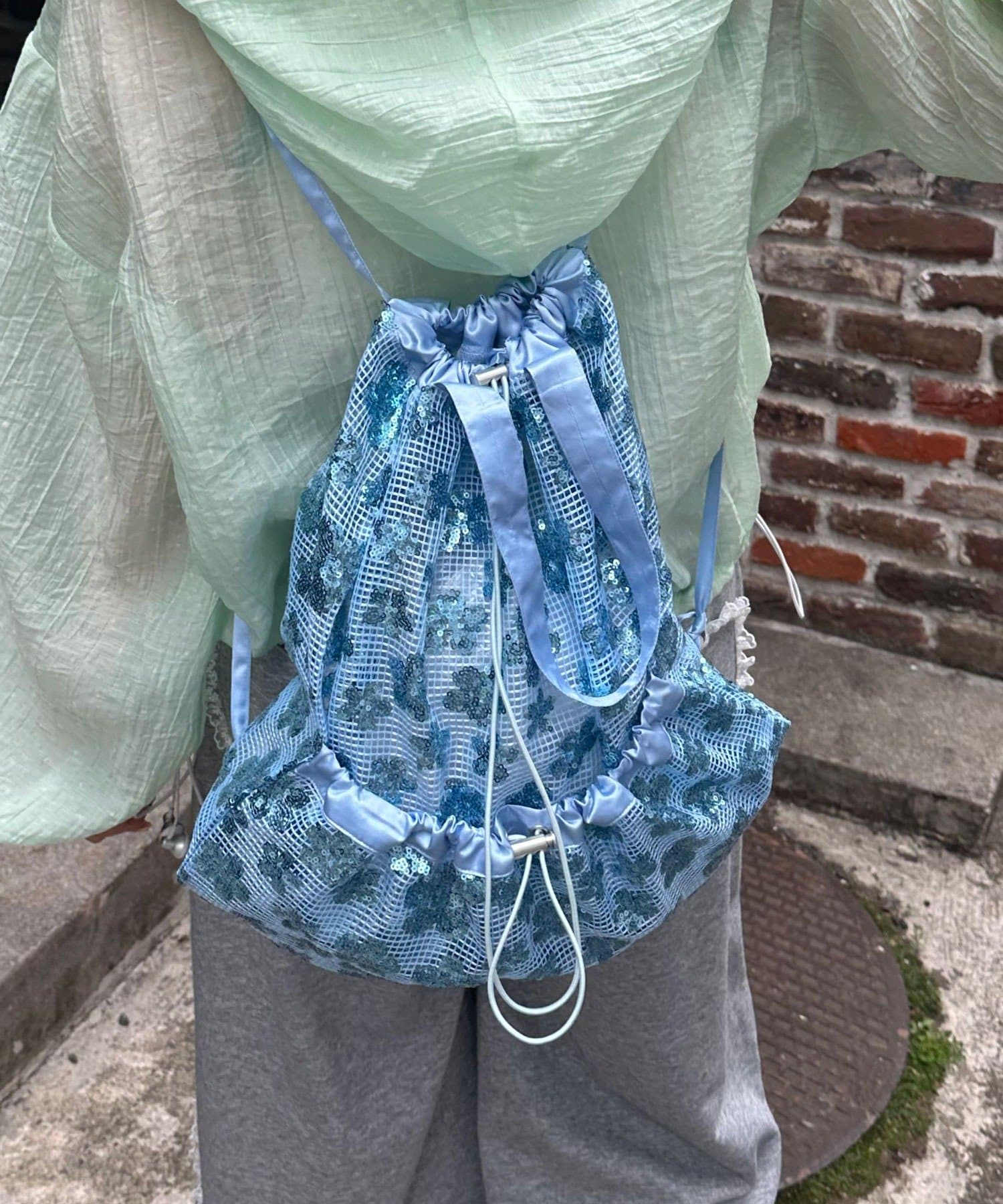 CIAOPANIC(チャオパニック) 【HELLO.SANFRANCISCO/ハローサンフランシスコ】スパンコールナップサック