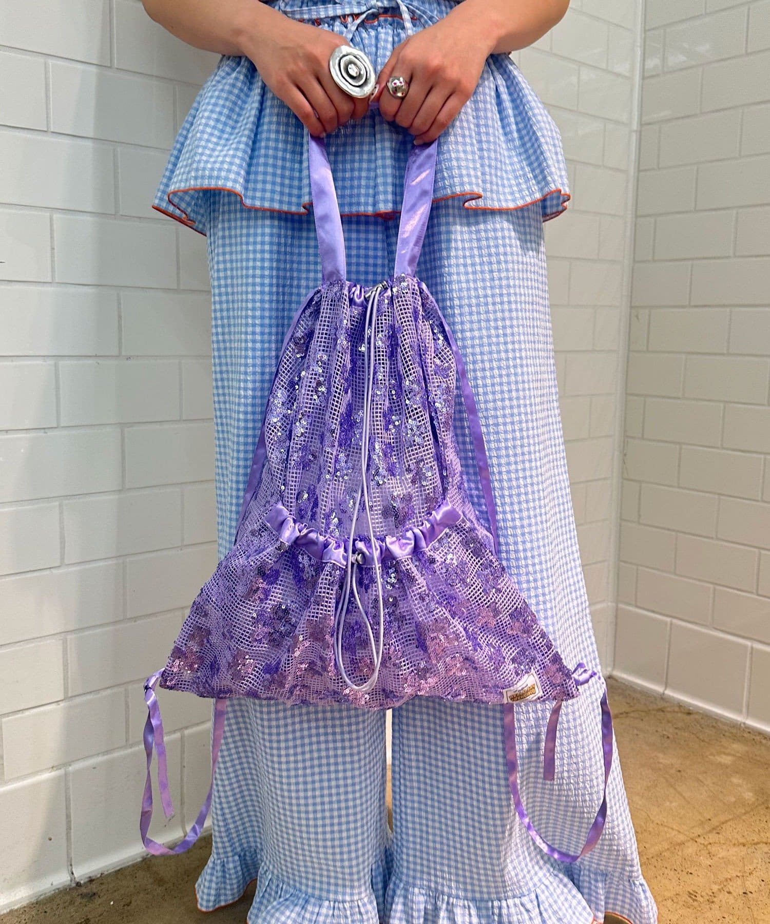 CIAOPANIC(チャオパニック) 【HELLO.SANFRANCISCO/ハローサンフランシスコ】スパンコールナップサック