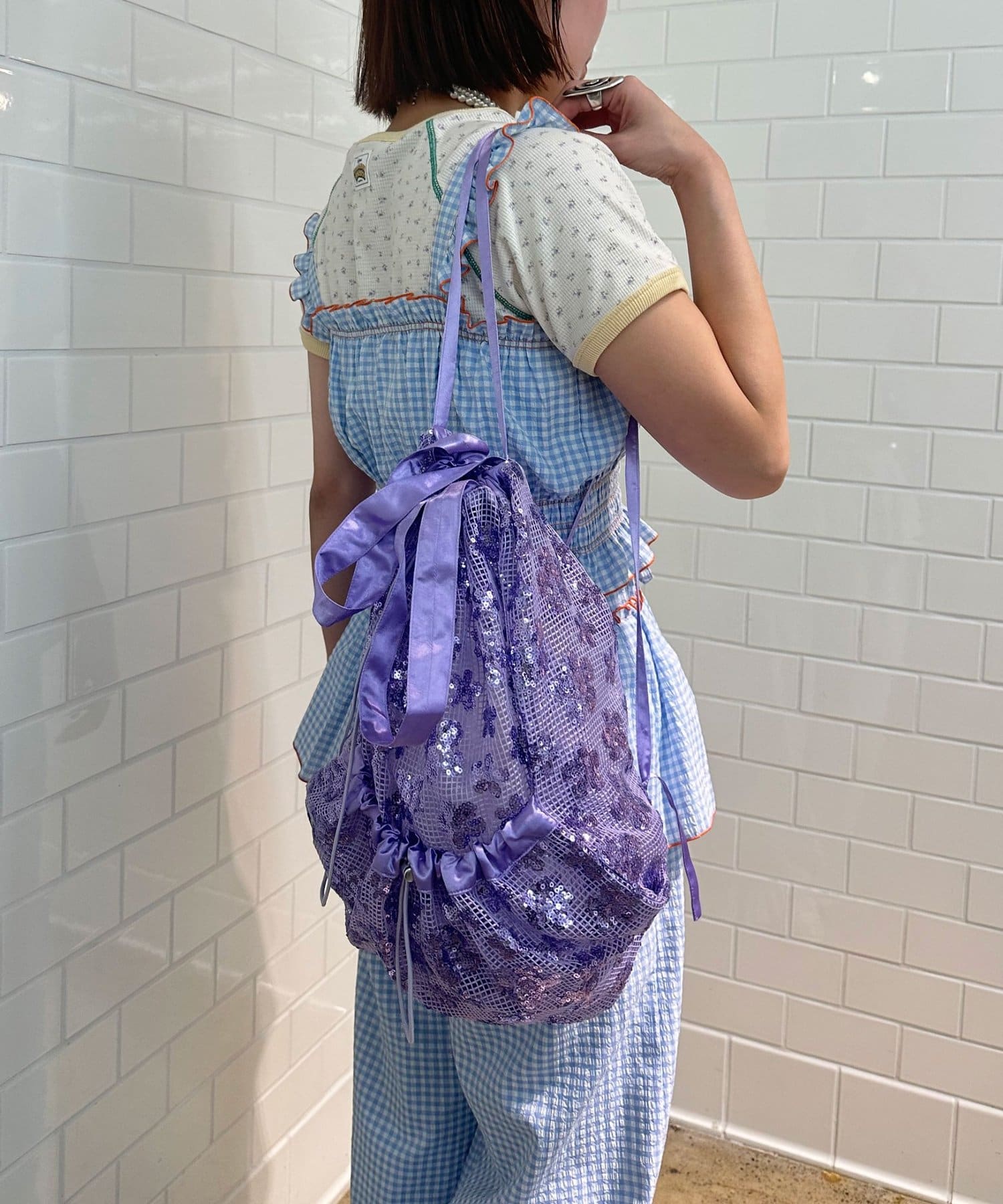 CIAOPANIC(チャオパニック) 【HELLO.SANFRANCISCO/ハローサンフランシスコ】スパンコールナップサック