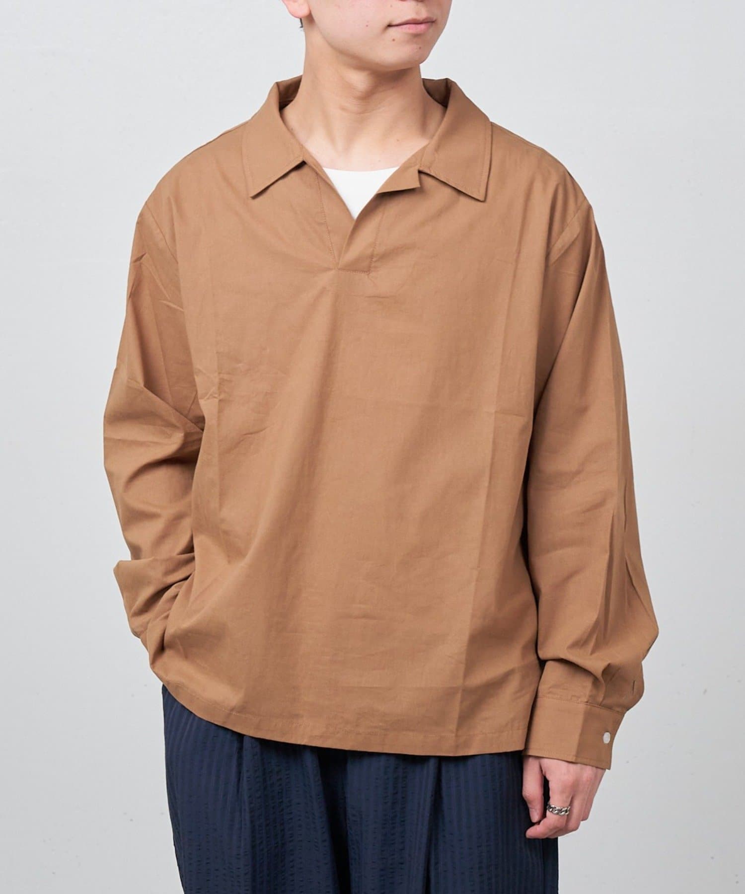 Kastane(カスタネ) 【ユニセックス】BM スキッパーシャツ2