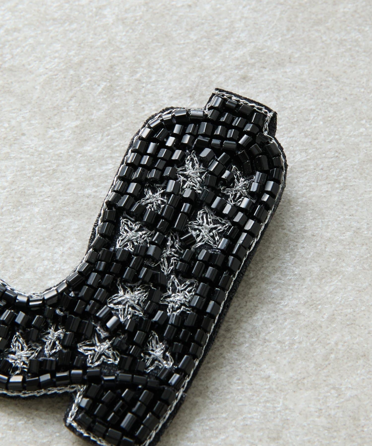 COLLAGE GALLARDAGALANTE(コラージュ ガリャルダガランテ) 【QTL CREATIONS別注 】ビーズブローチ付きストール