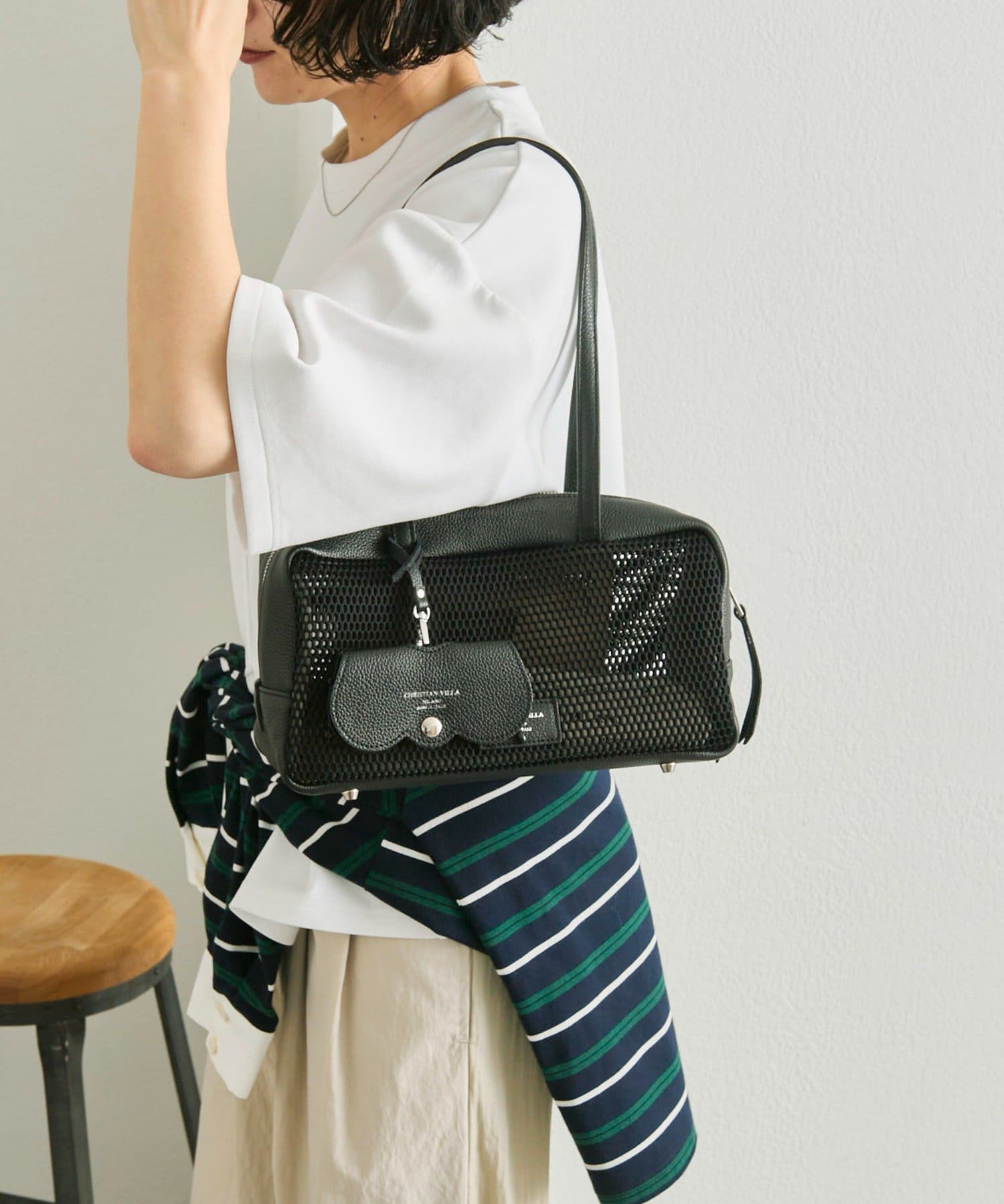 ear PAPILLONNER(イア パピヨネ) 【CHRISTIAN VILLA（クリスチャン ヴィラ）】ear別注メッシュボストンバッグ