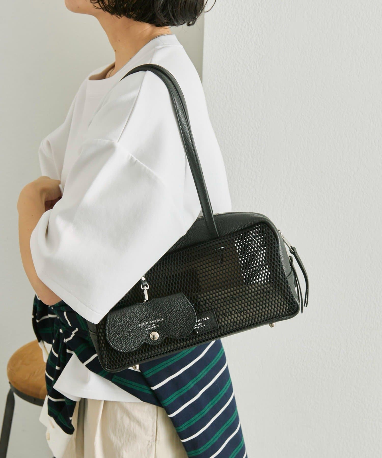 ear PAPILLONNER(イア パピヨネ) 【CHRISTIAN VILLA（クリスチャン ヴィラ）】ear別注メッシュボストンバッグ