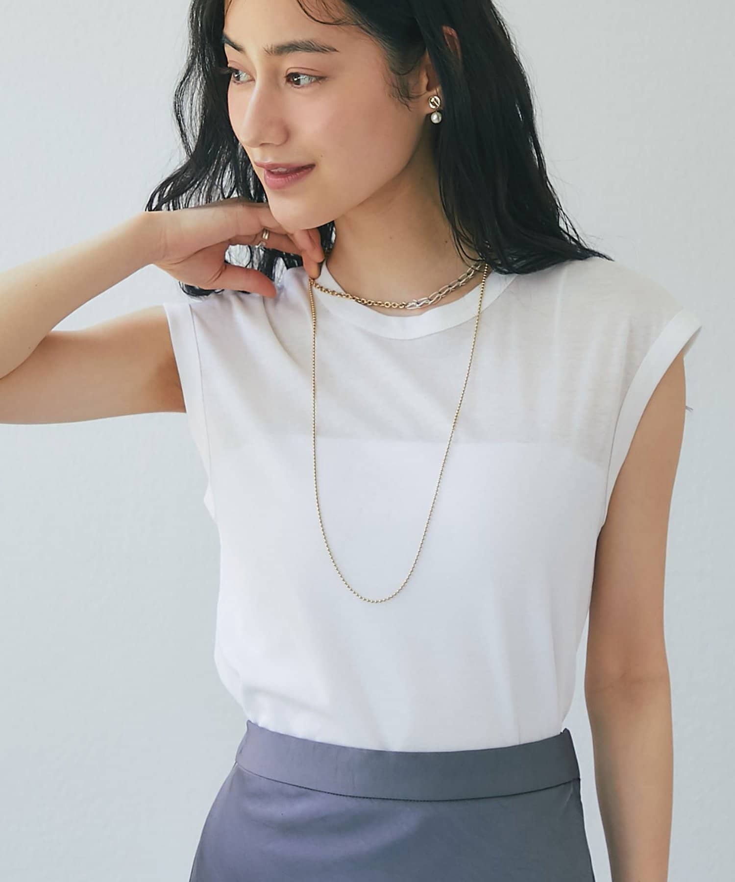 La boutique BonBon(ラブティックボンボン) シアーノースリカットソー