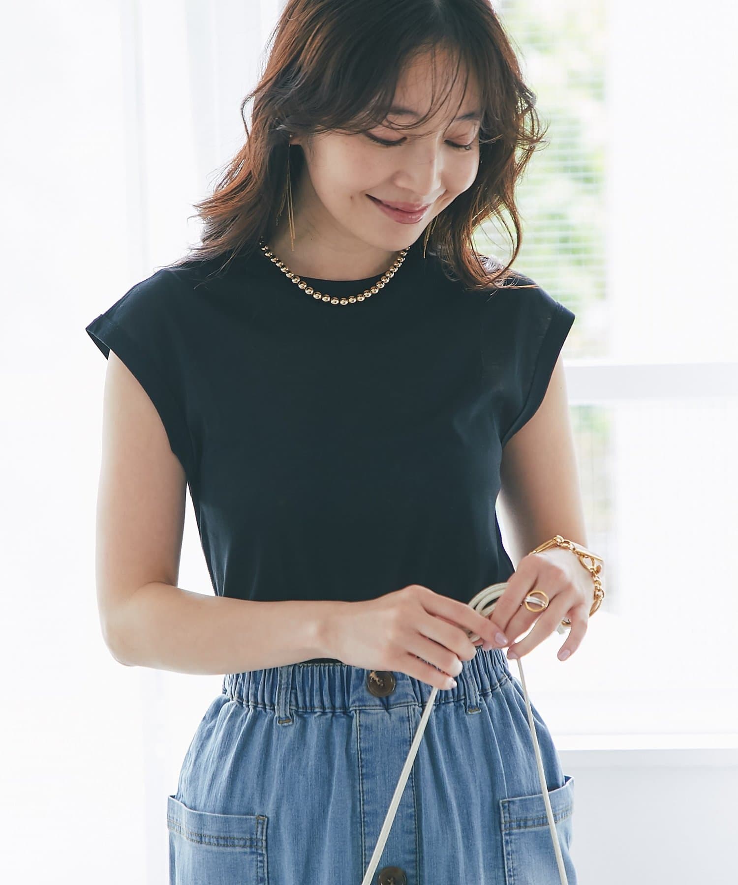 La boutique BonBon(ラブティックボンボン) シアーノースリカットソー