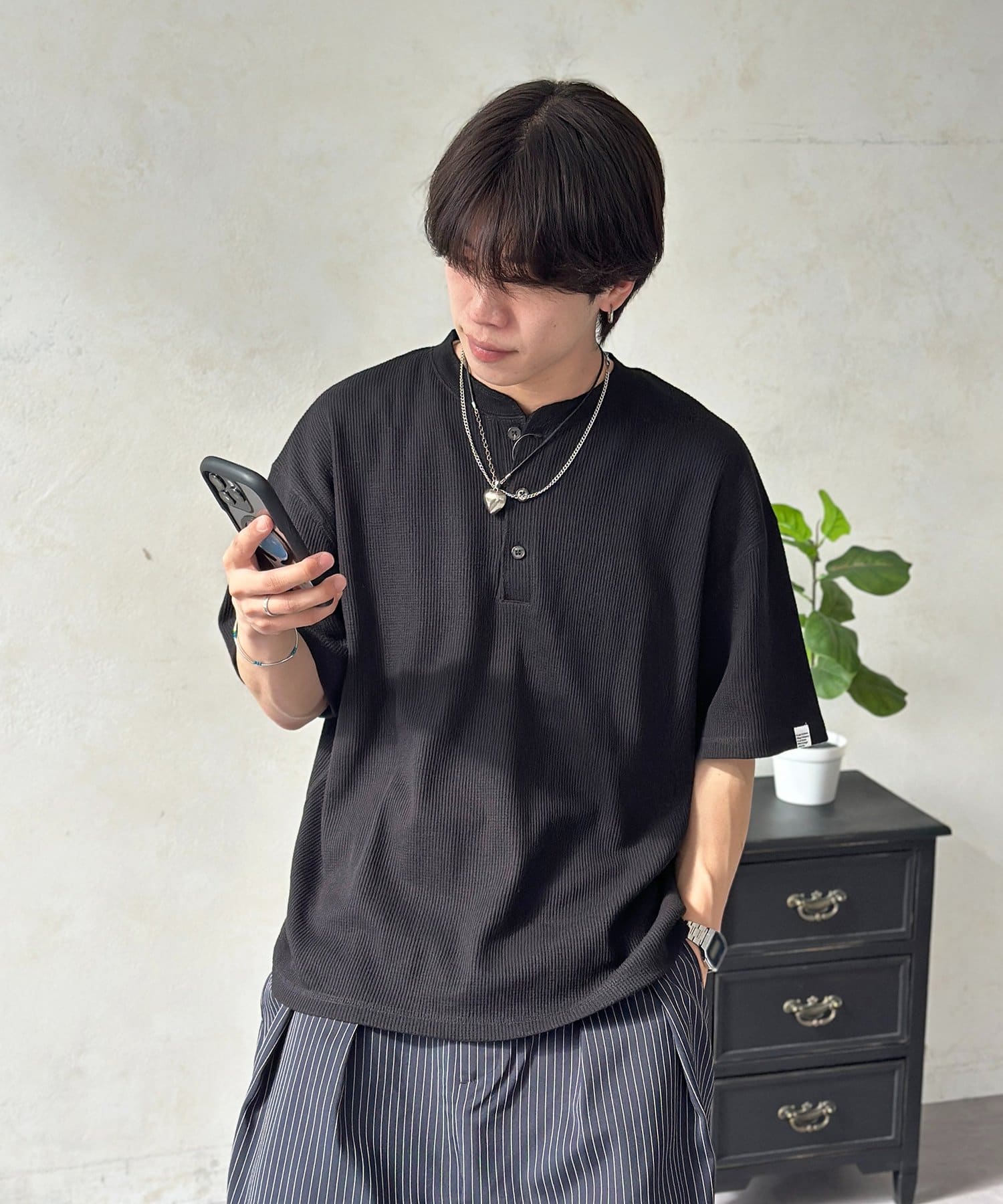 CPCM(シーピーシーエム) 接触冷感ワッフルヘンリーT