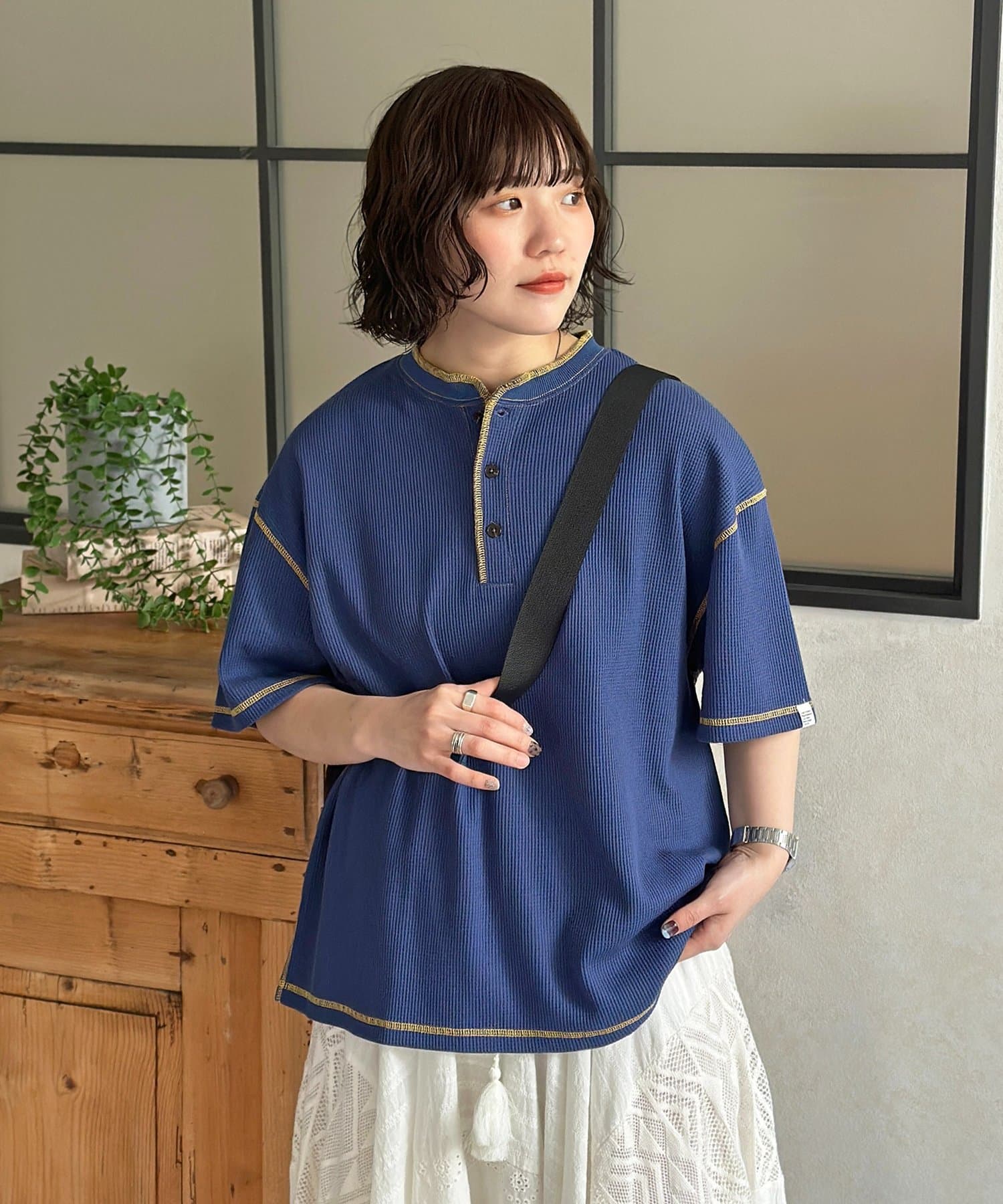 CPCM(シーピーシーエム) 接触冷感ワッフルヘンリーT