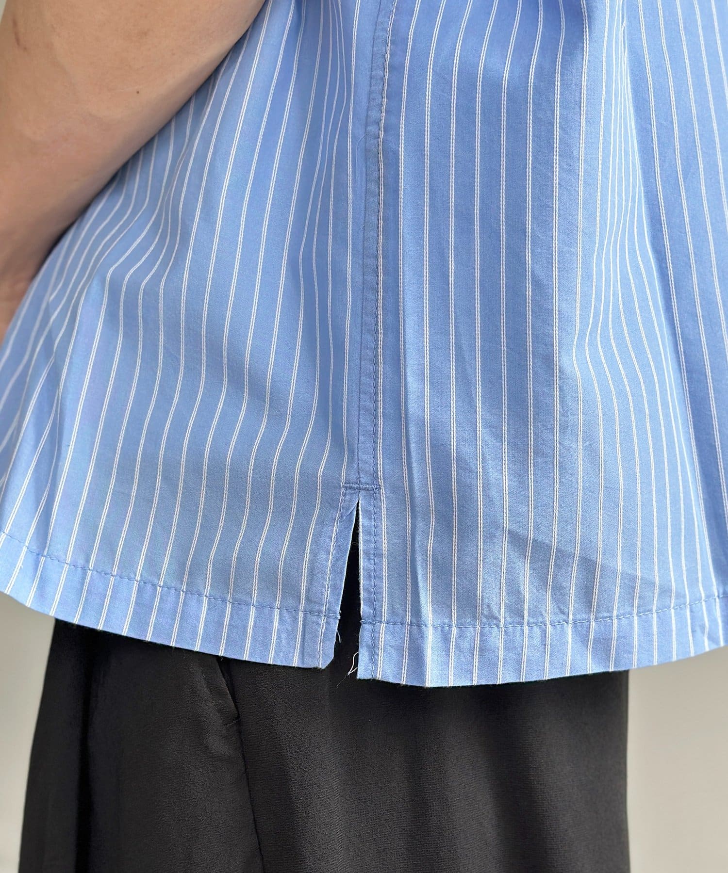 CPCM(シーピーシーエム) クロップドブロード開襟シャツ