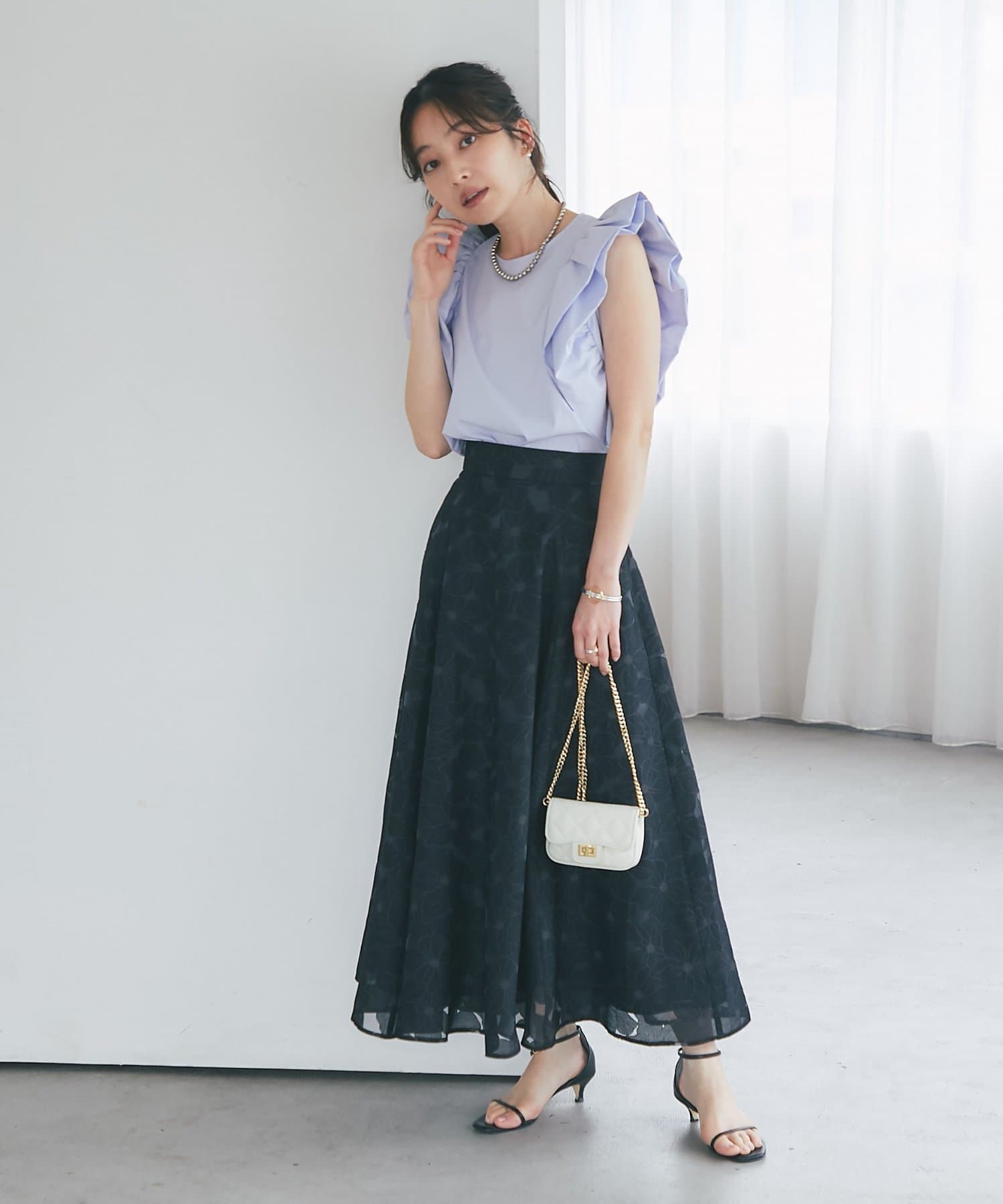 La boutique BonBon(ラブティックボンボン) ホイップスリーブブラウス