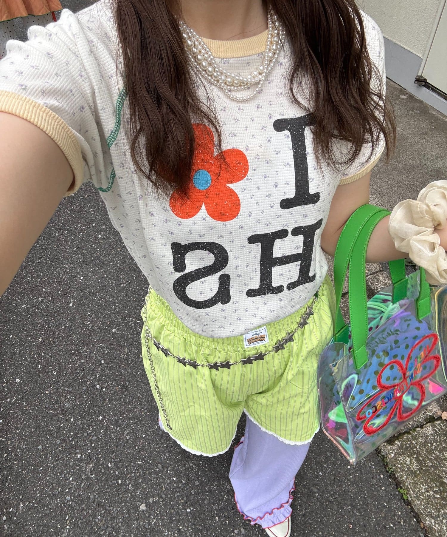 CIAOPANIC TYPY(チャオパニックティピー) 【HELLO.SANFRANCISCO/ハローサンフランシスコ】ワッフルプリントTEE