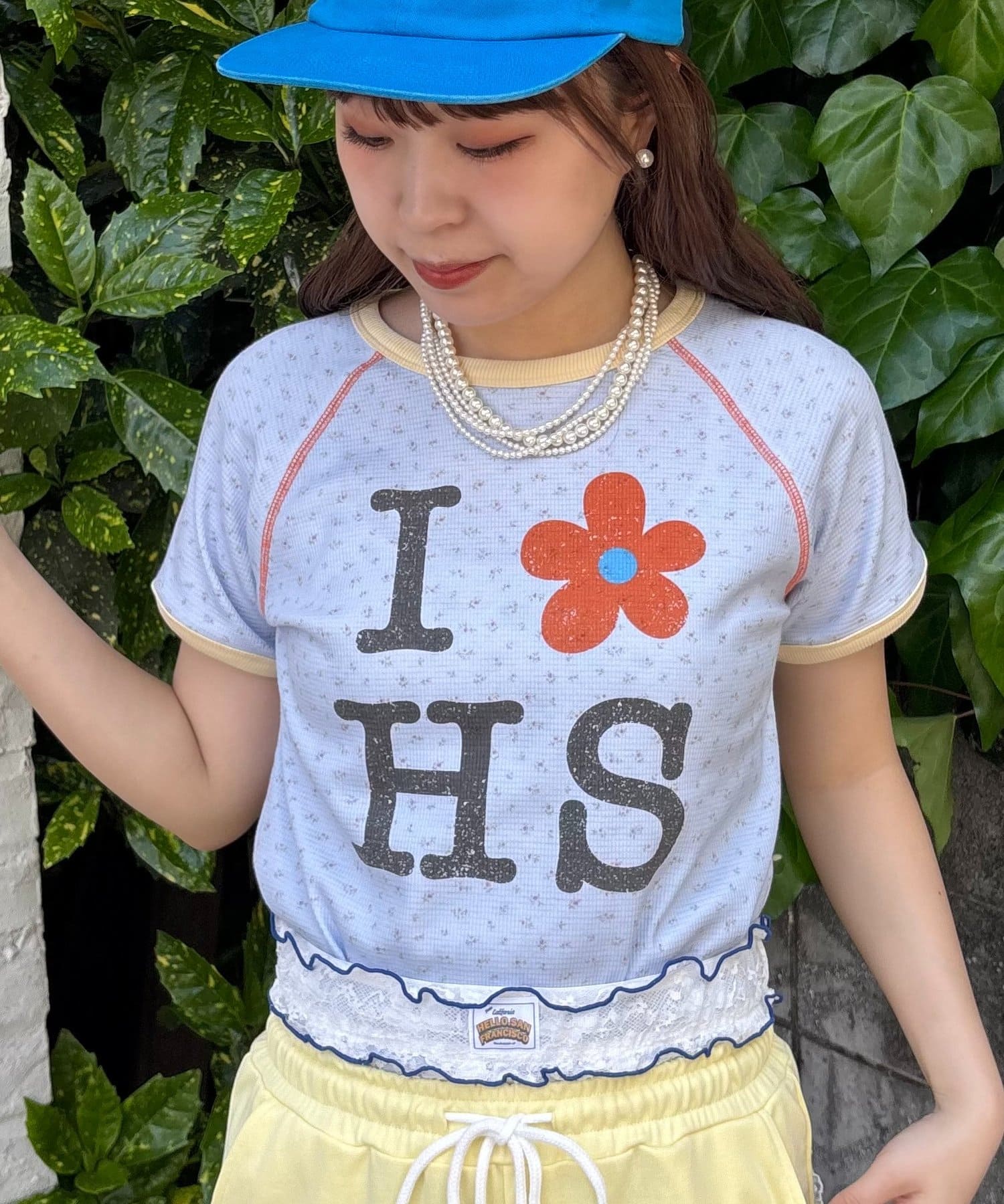 CIAOPANIC TYPY(チャオパニックティピー) 【HELLO.SANFRANCISCO/ハローサンフランシスコ】ワッフルプリントTEE