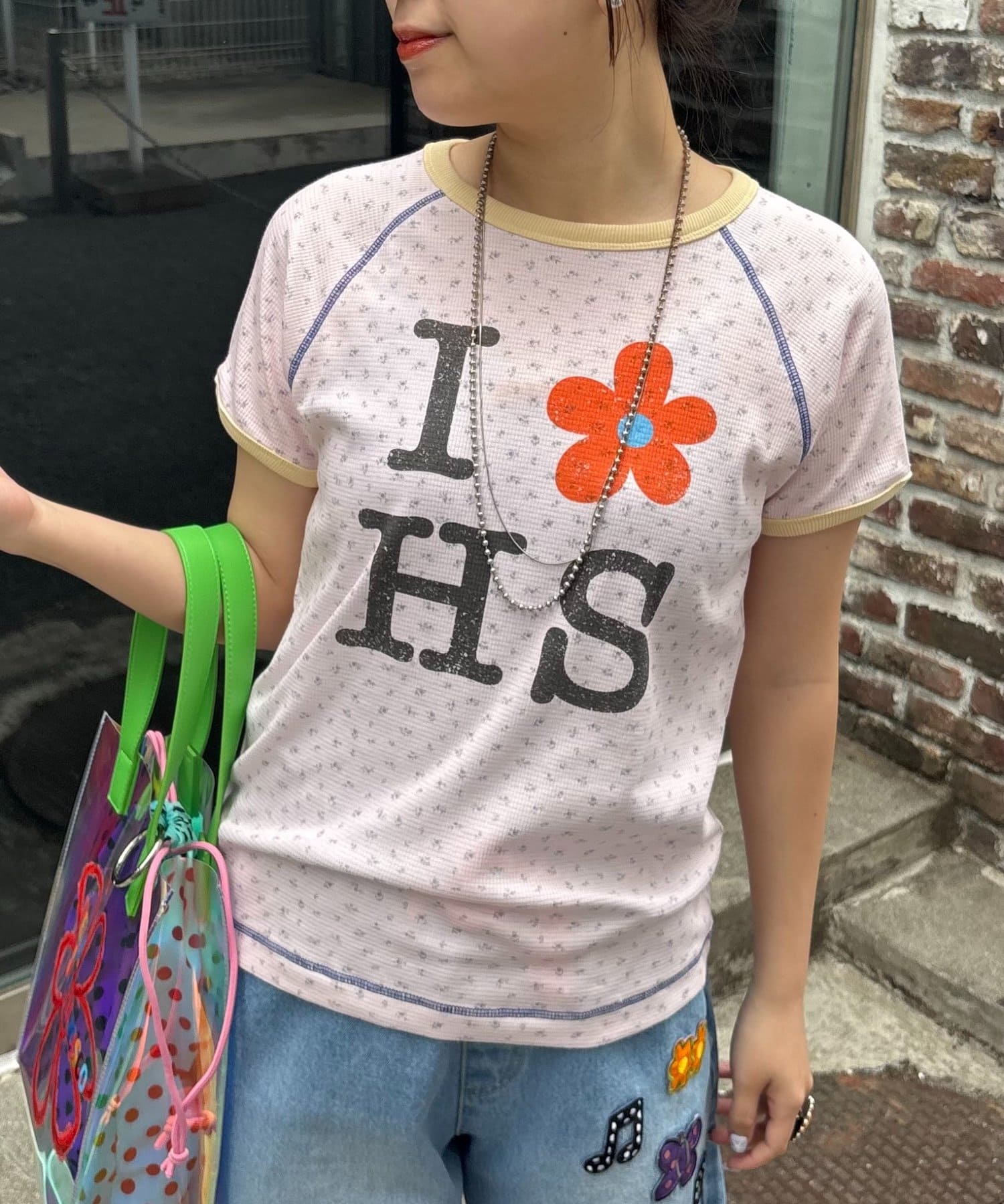 CIAOPANIC TYPY(チャオパニックティピー) 【HELLO.SANFRANCISCO/ハローサンフランシスコ】ワッフルプリントTEE