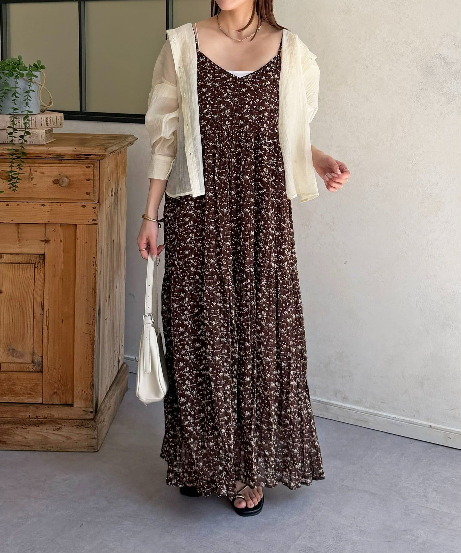 Thevon.(ゼヴォン) ワッシャープリーツキャミワンピース