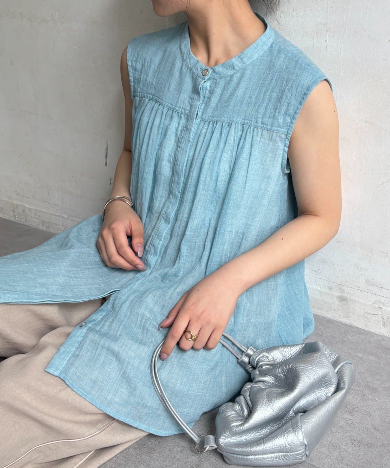 Jena　espace merveilleux(ジェナ　エスパスメルヴェイユ) ガーゼノースリシャツ