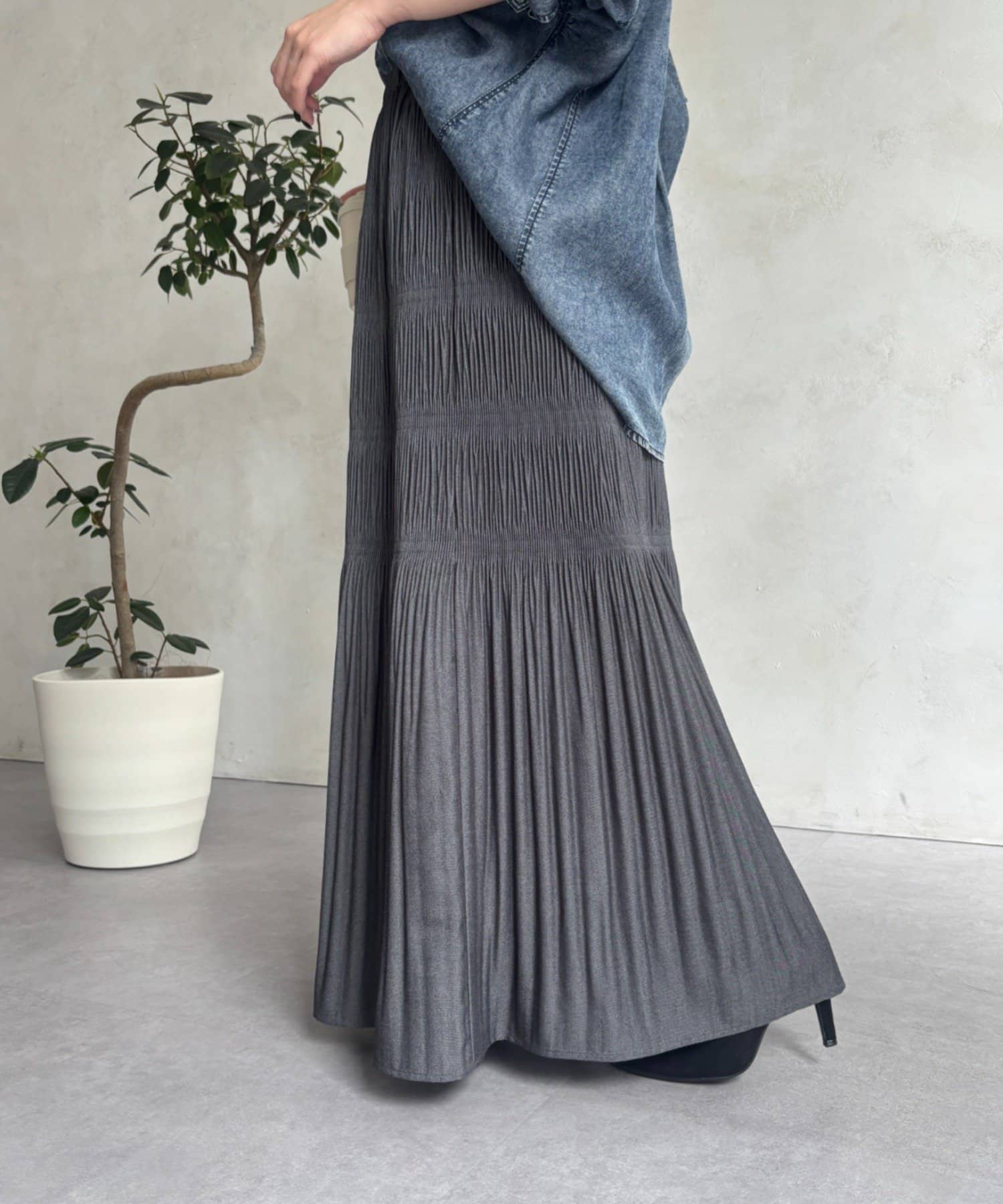 Jena　espace merveilleux(ジェナ　エスパスメルヴェイユ) ツイルプリーツスカート