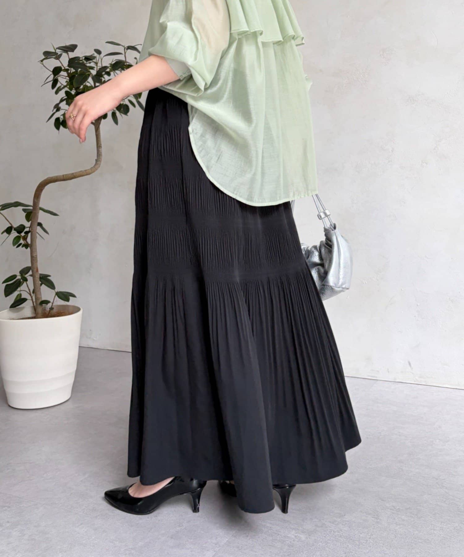 Jena　espace merveilleux(ジェナ　エスパスメルヴェイユ) ツイルプリーツスカート